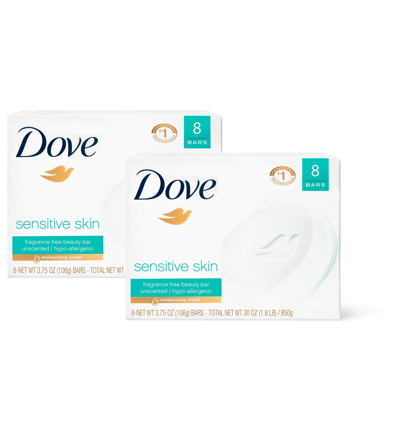 Dove Beauty Bar 3.75 oz (Pack of 16) - Gently Cleanses and Nourishes Sensitive Skin, Washes Away Bacteria - Buy Online on GoSupps.com