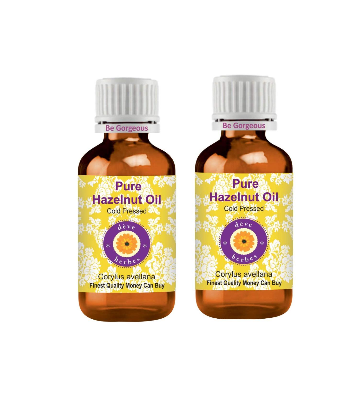 Deve Herbes Pure Huile de Noisette (Corylus avellana) Press Froid qualit th rapeutique naturelle (Paquet de Deux) 100ml X 2 (6 76 oz) - Buy Online on GoSupps.com