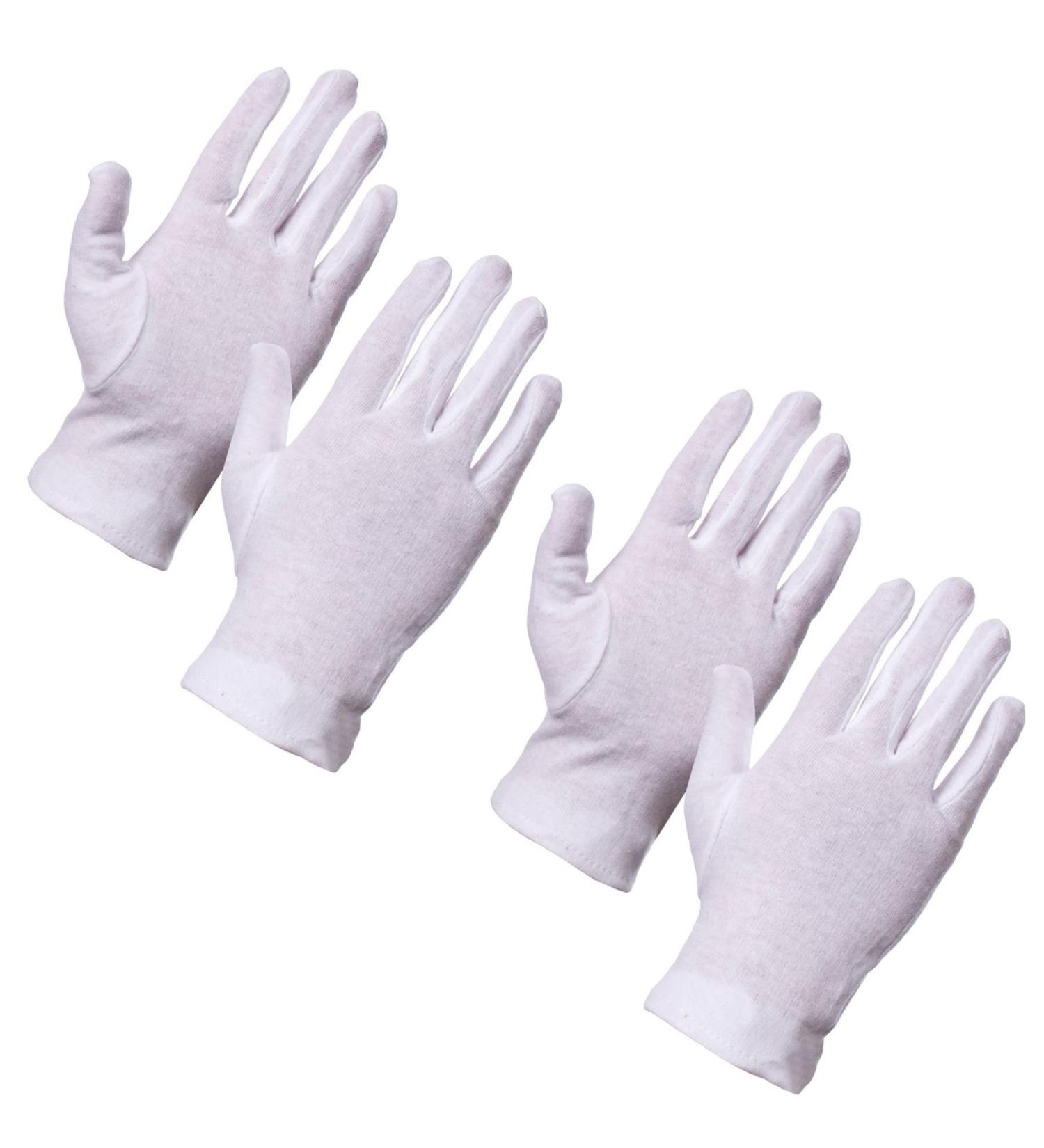 2x Pairs Of Medium Medisure 100% Cotton Medical Gloves - Dry Skin/Eczema Moisturising Hand Gloves