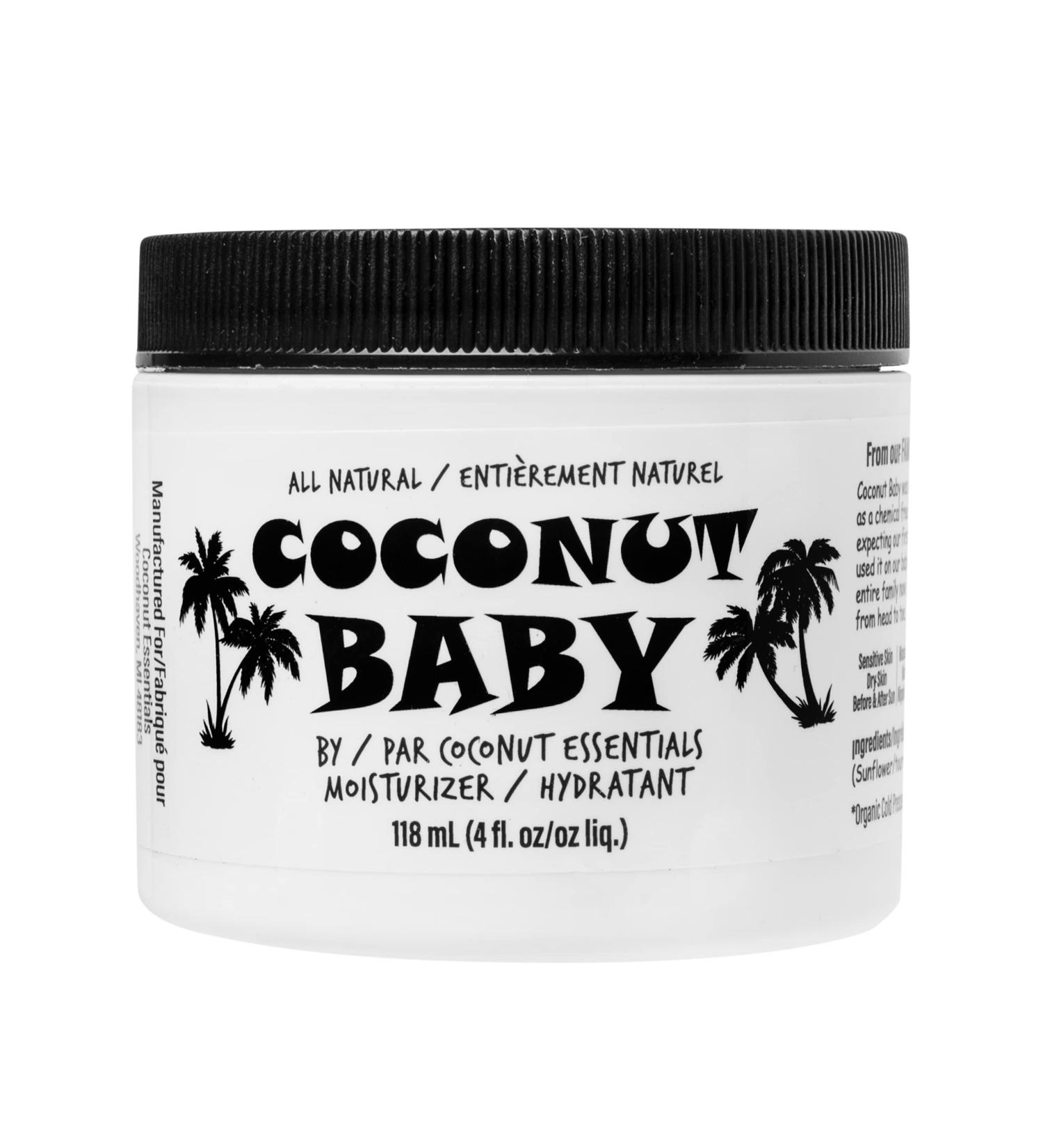 Coconut Essentials | COCONUT BABY Oil for Hair & Skin - All Natural Moisturizer - Unscented baby oil Massage Sensitive Skin Healthy Hair with Sunflower and Grapeseed oils - 4fl oz - Buy Online on GoSupps.com