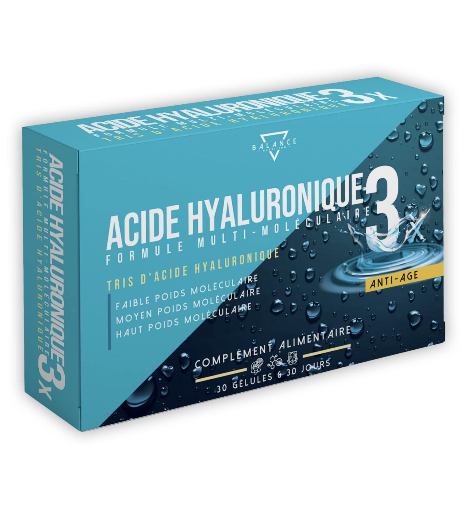 HYALURONIC ACID | Hyaluronic Acid Capsules | High Dose Multimolecular Formula with High Molecular Weight Hyaluronic Acid | 30 Vegetable Capsules - Buy Online on GoSupps.com