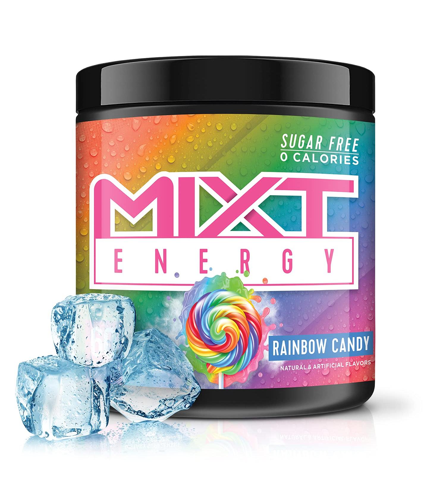 MIXT Energy Supplement - 8 Hour Energy Drink for Focus, Sugar-Free, Keto Approved - Rainbow Candy Flavor (60 Servings) - Buy Online on GoSupps.com