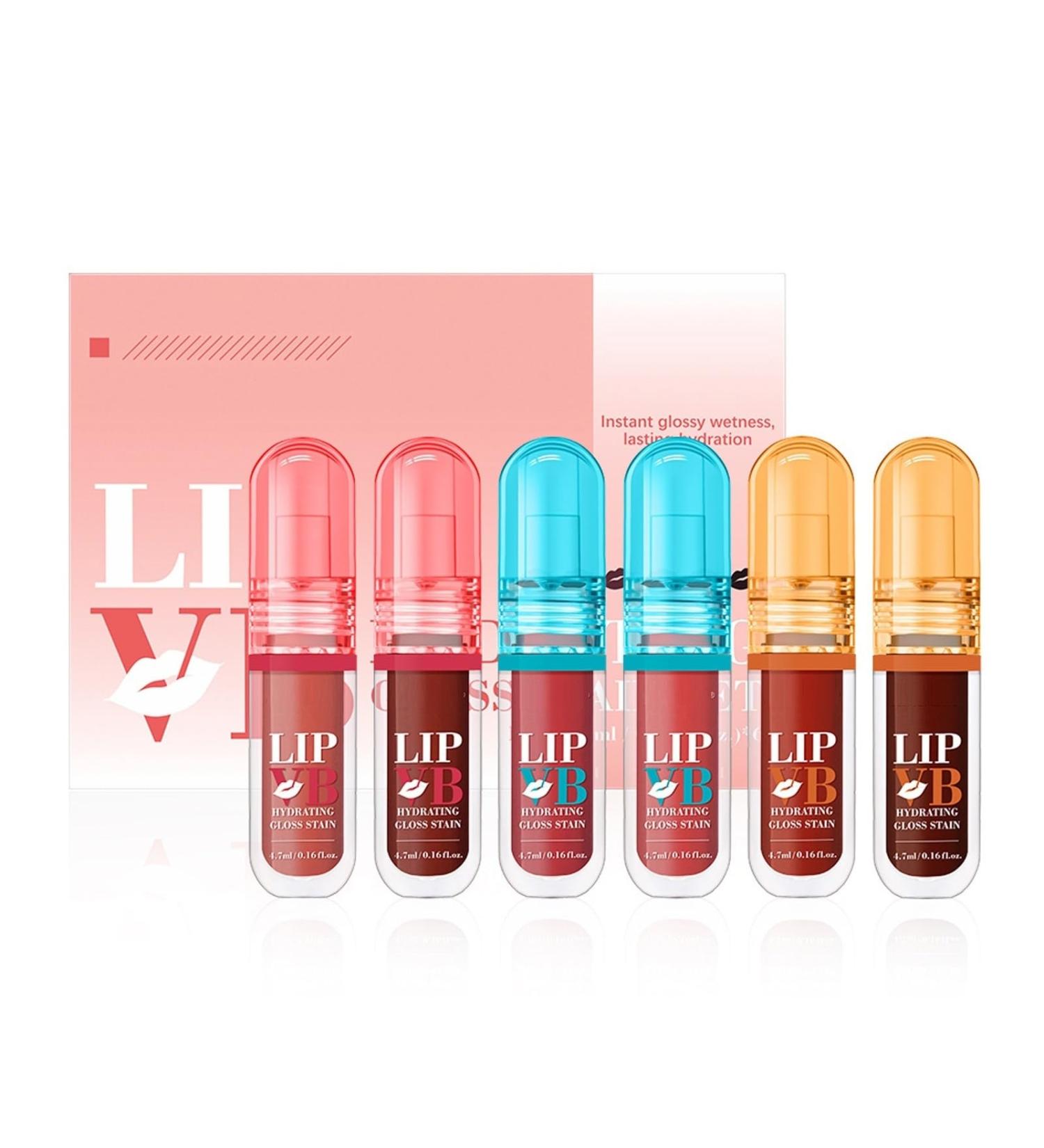  SONGVISON Moisturising Lip Gloss Set of 6 - Moisturising and Nourishing Lip Gloss and Tint Long Lasting Non-Sticky Jelly Finish Plumping Oil for Soft and Irresistible Lips - Buy Online on GoSupps.com