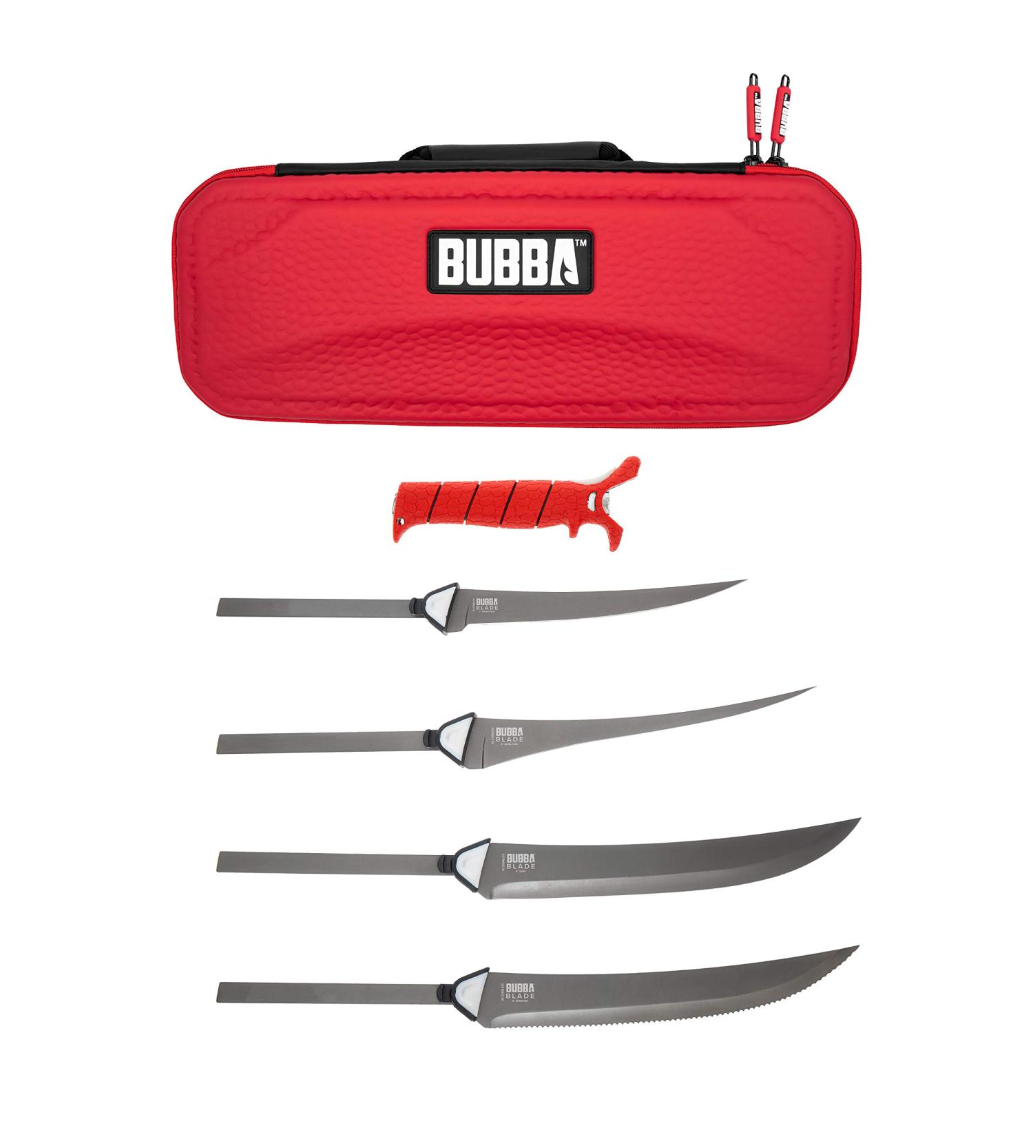 BUBBA Multi-Flex Interchangeable Blade Kit with Non-Slip Grip Handle, Ti-Nitride S.S. Coated Blades and Case - Ideal for Fishing - Buy Online on GoSupps.com