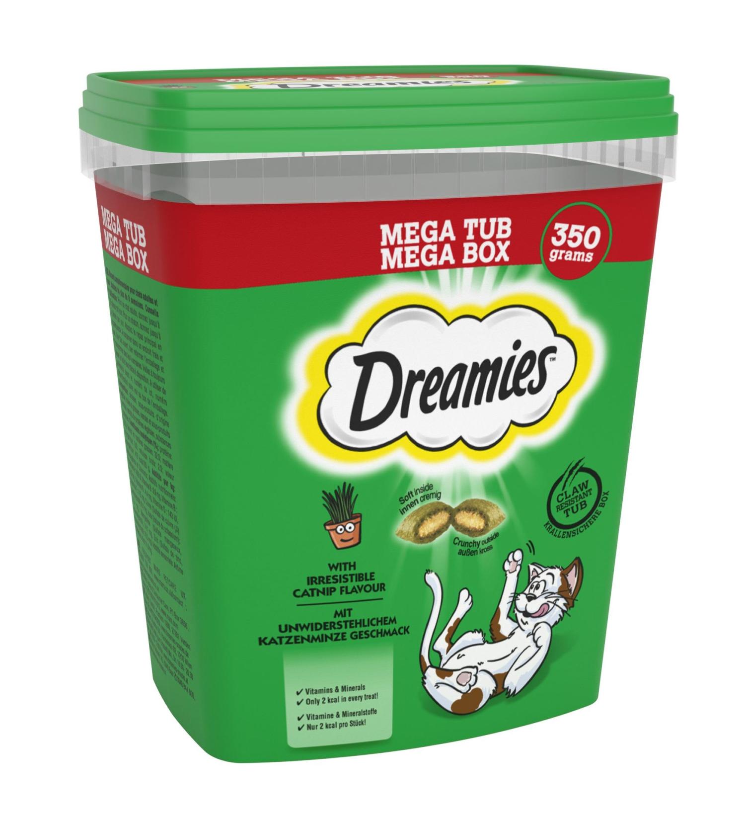 DREAMIES Cat Treats with Catnip Flavour 350g MegaTub Pack of 2 non applicable - Buy Online on GoSupps.com