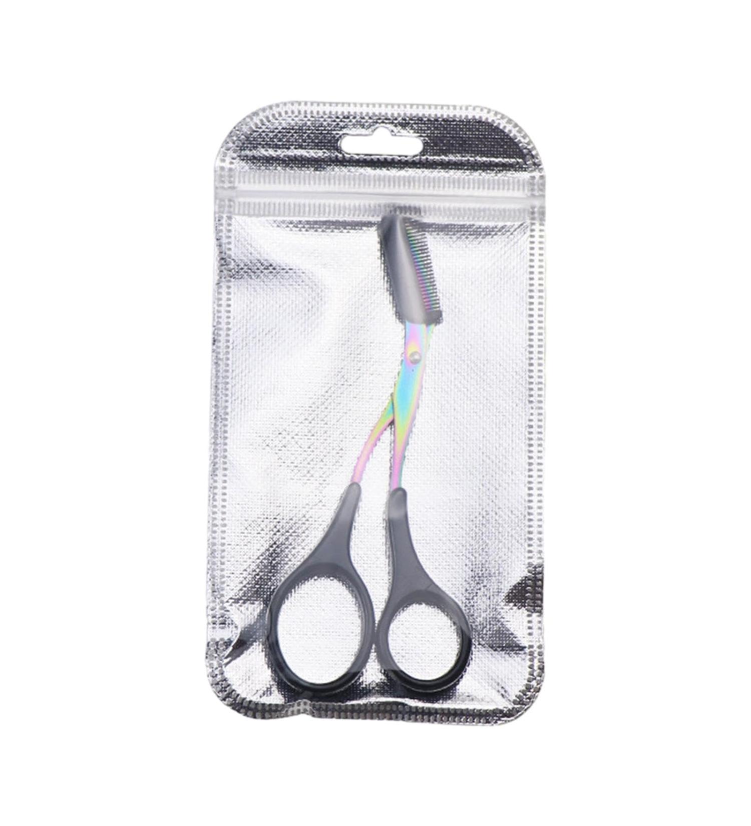 Stainless Steel Eyebrow Scissors for Men & Women - Black Beauty Tool for Makeup & Eyelashes - Buy Online on GoSupps.com