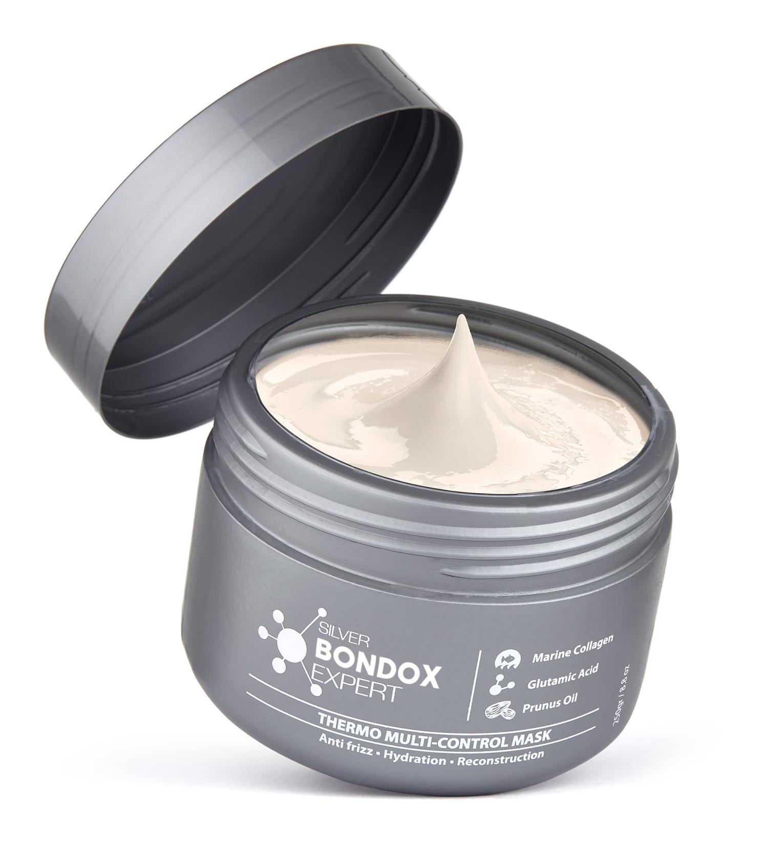 BONDOX HAIR Silver Mask 8.8 oz - Marine Collagen & Almond Oil - Formaldehyde-Free | Restores Elasticity, Softens Gray Hair - Buy Online on GoSupps.com