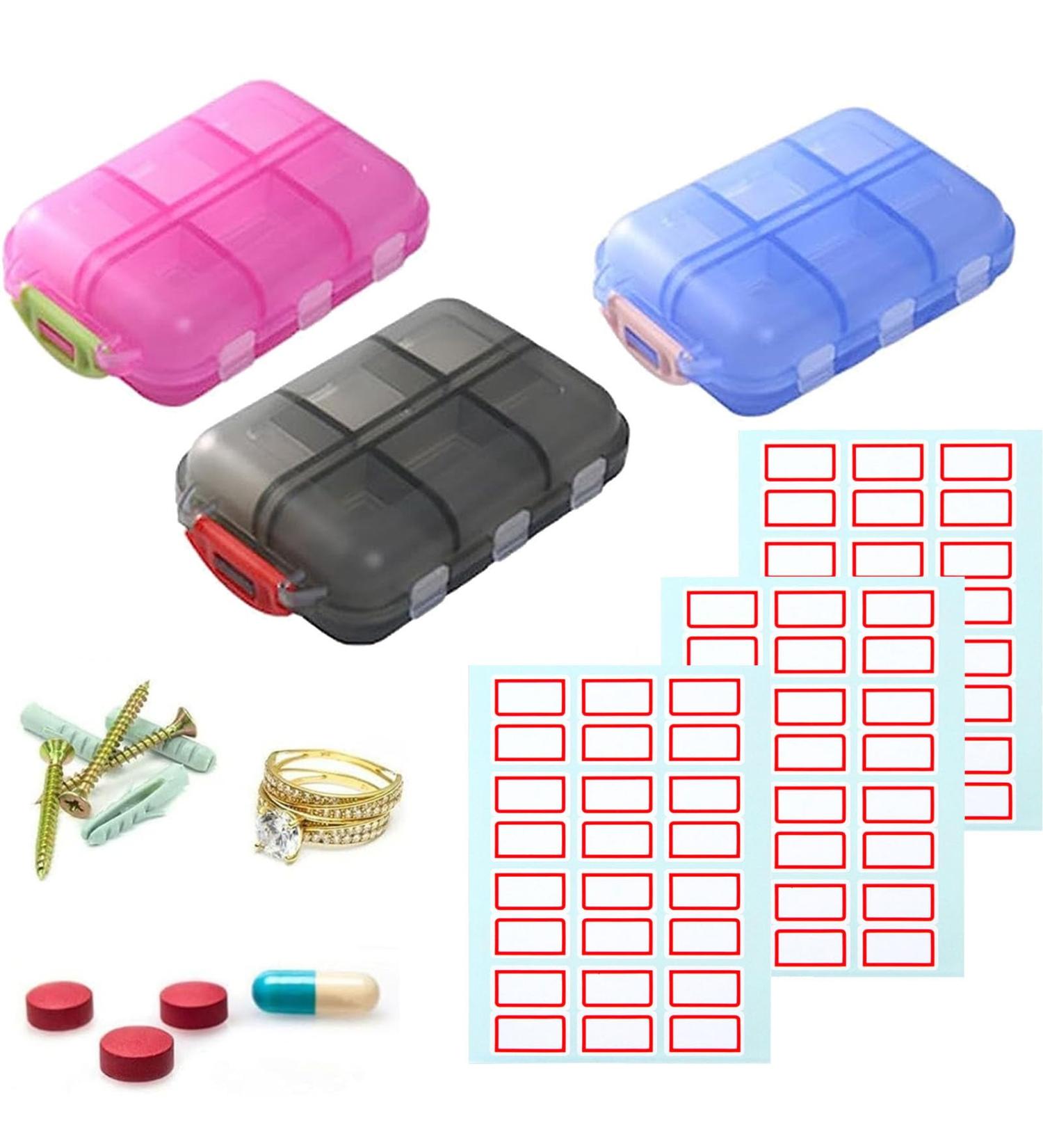 Zelvoria Medwallet - Portable Pill Organizer with 10 Compartments | Travel-Friendly 3PCS Weekly & Daily Medication Case - Buy Online on GoSupps.com