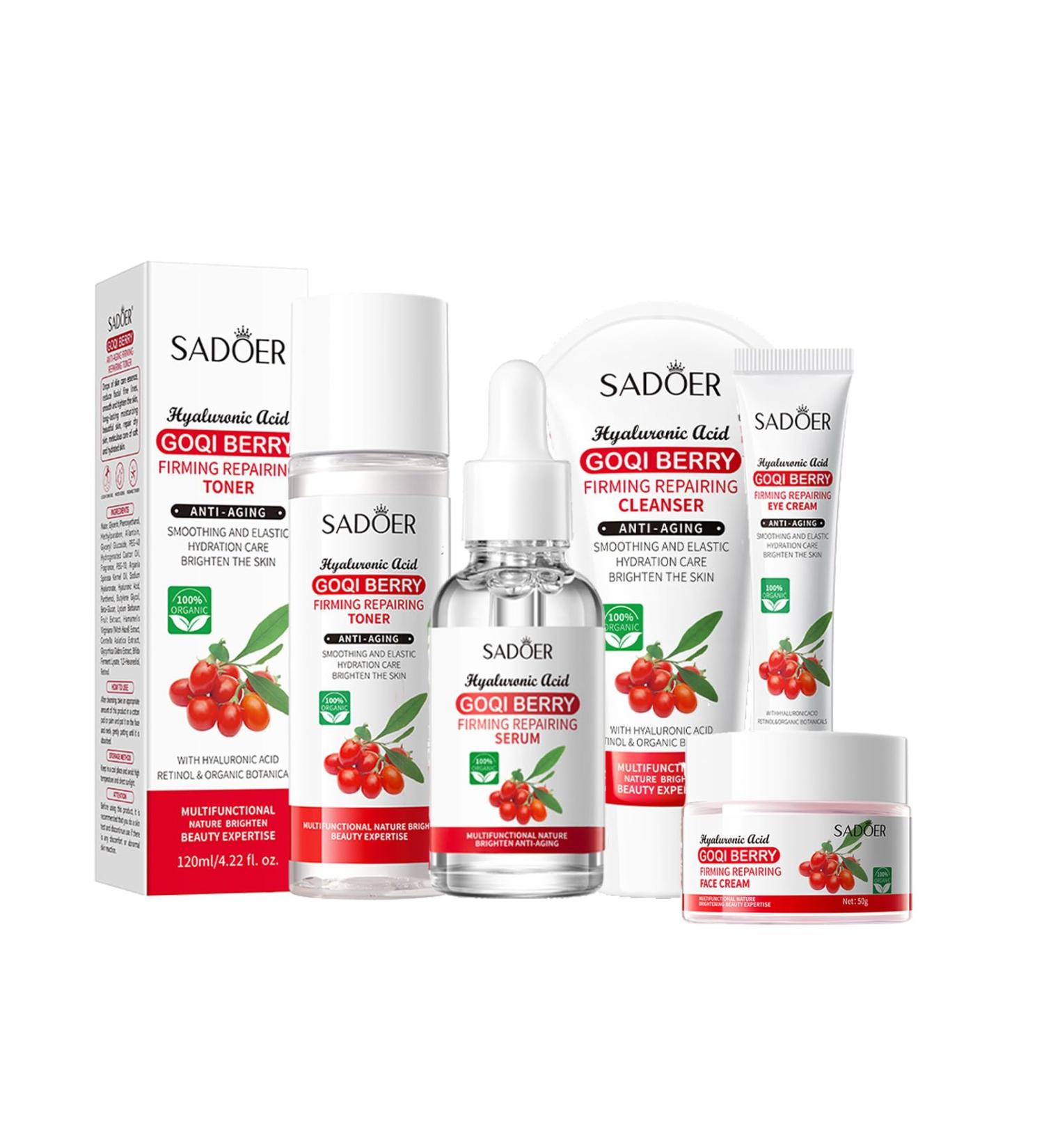 Goqi Berry Skin Care Sets & Kits Skincare Sets Teen Skincare Set Pamper Sets For Women Gifts Skin Care Sets & Kits Cleanser Toner Face Serum Eye Cream Face Cream - Buy Online on GoSupps.com