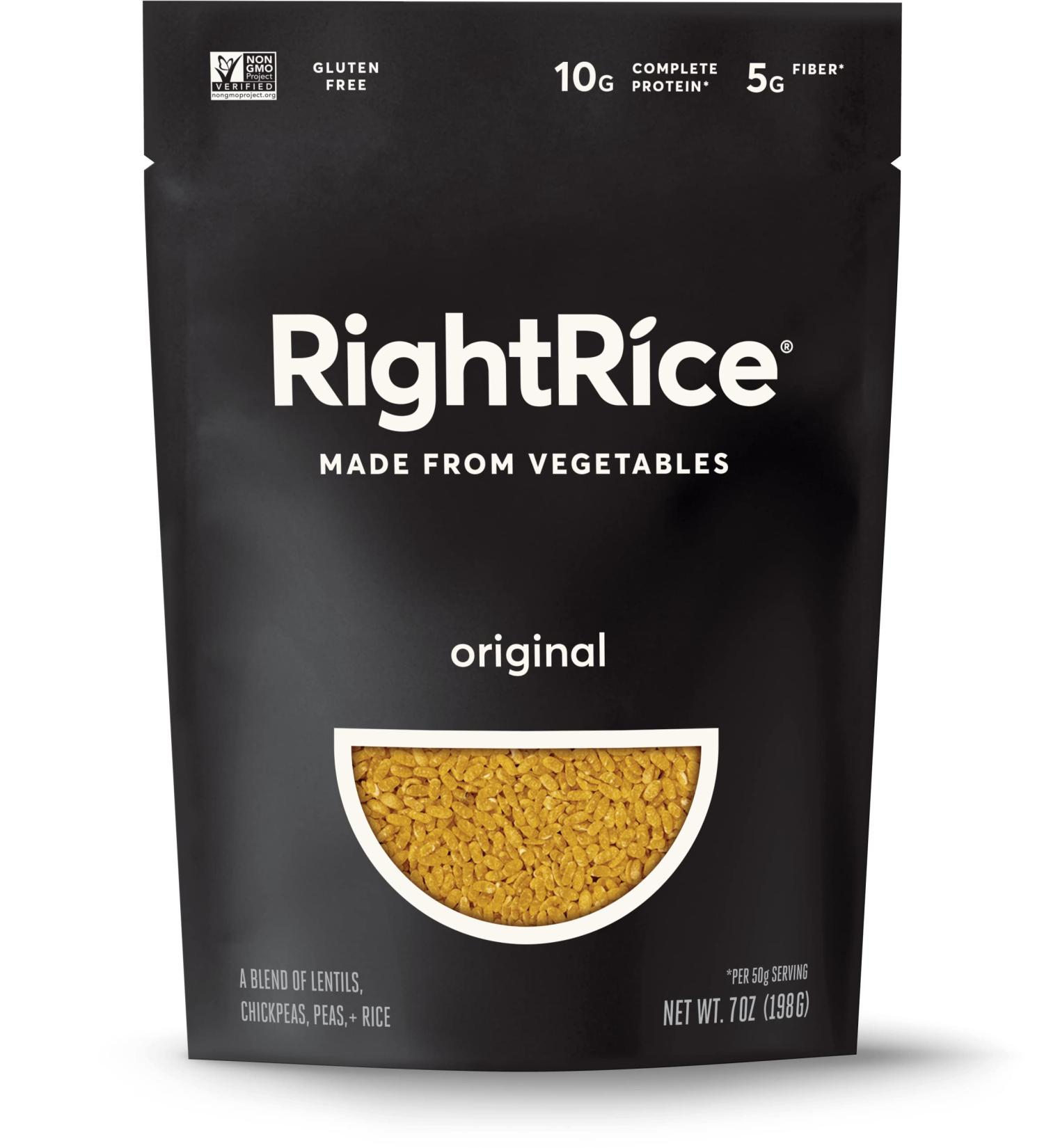 RightRice Original 7oz - High Protein Vegan Rice, Non-GMO, Gluten-Free | Vegetable-Based - Buy Online on GoSupps.com