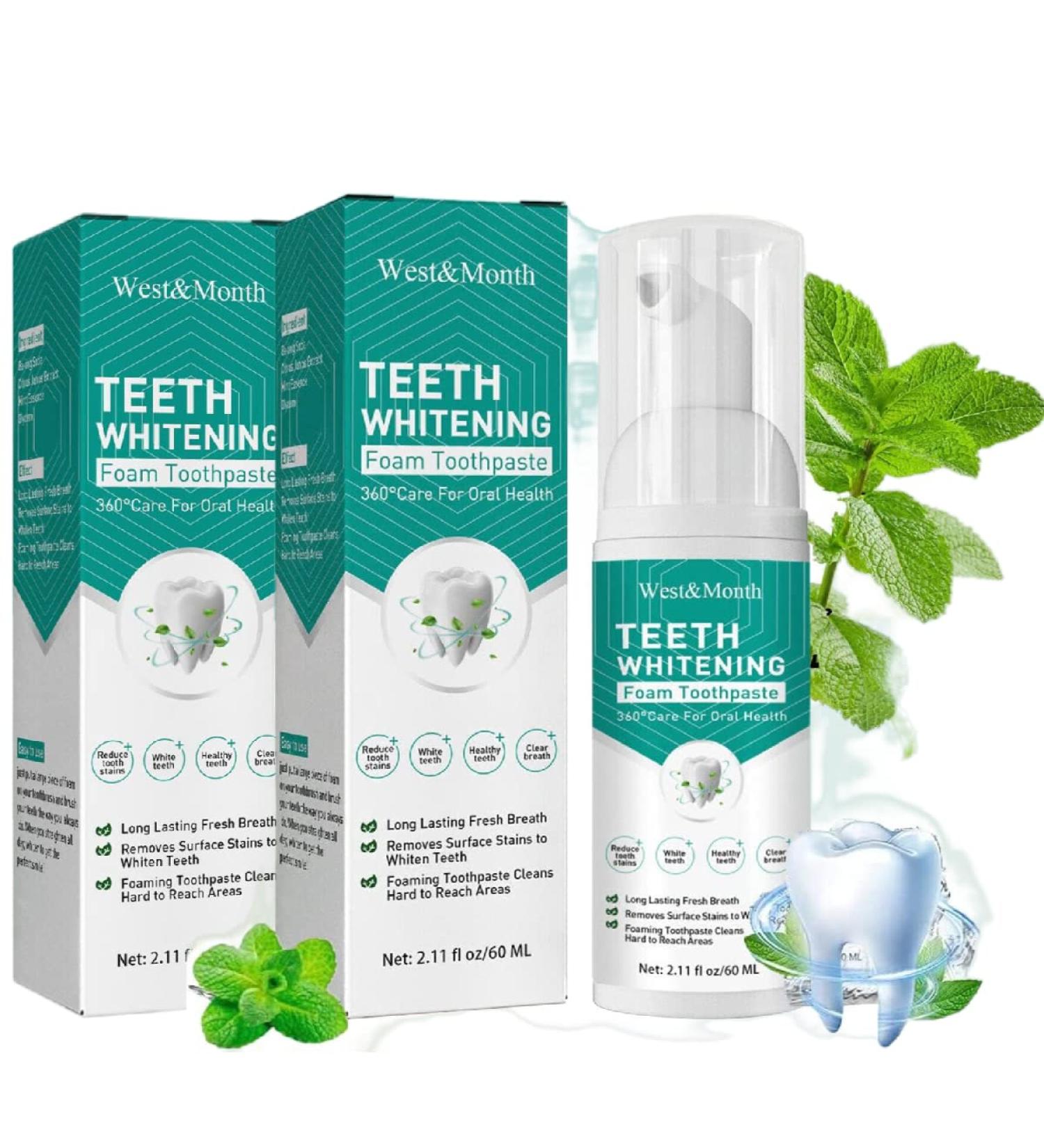 2 Pack Ultra-Fine Saveuppro Teeth Whitening Mousse | Deep Clean Foam Toothpaste for Intensive Stain Removal & Brightening - Buy Online on GoSupps.com