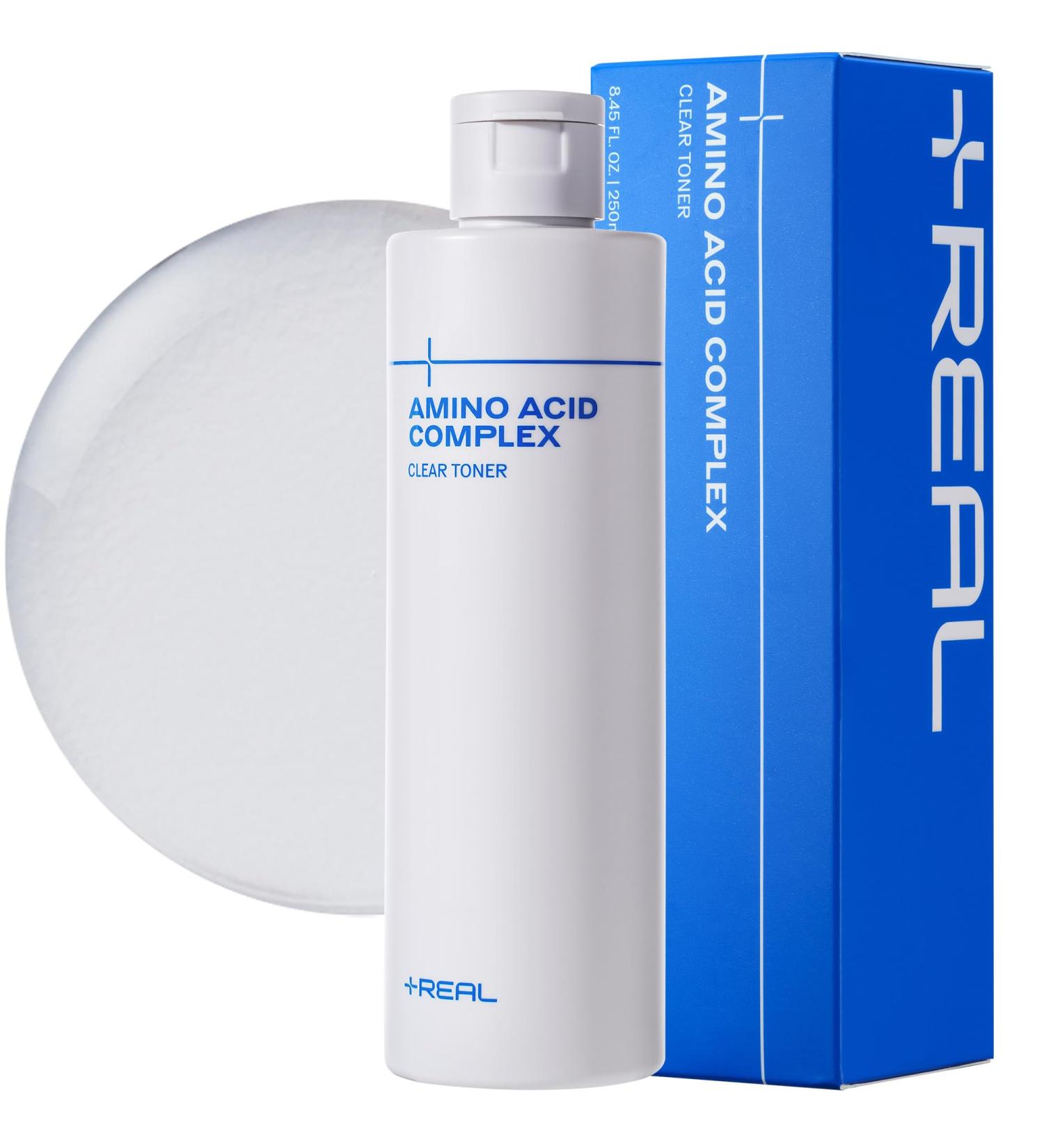 PLUSREAL Clear Toner 8.45 fl.oz | Gentle Exfoliating Face Toner for Sensitive Skin | Oil & Sebum Control | Fragrance-Free Alcohol-Free Cruelty-Free Vegan | Korean Skincare - Buy Online on GoSupps.com
