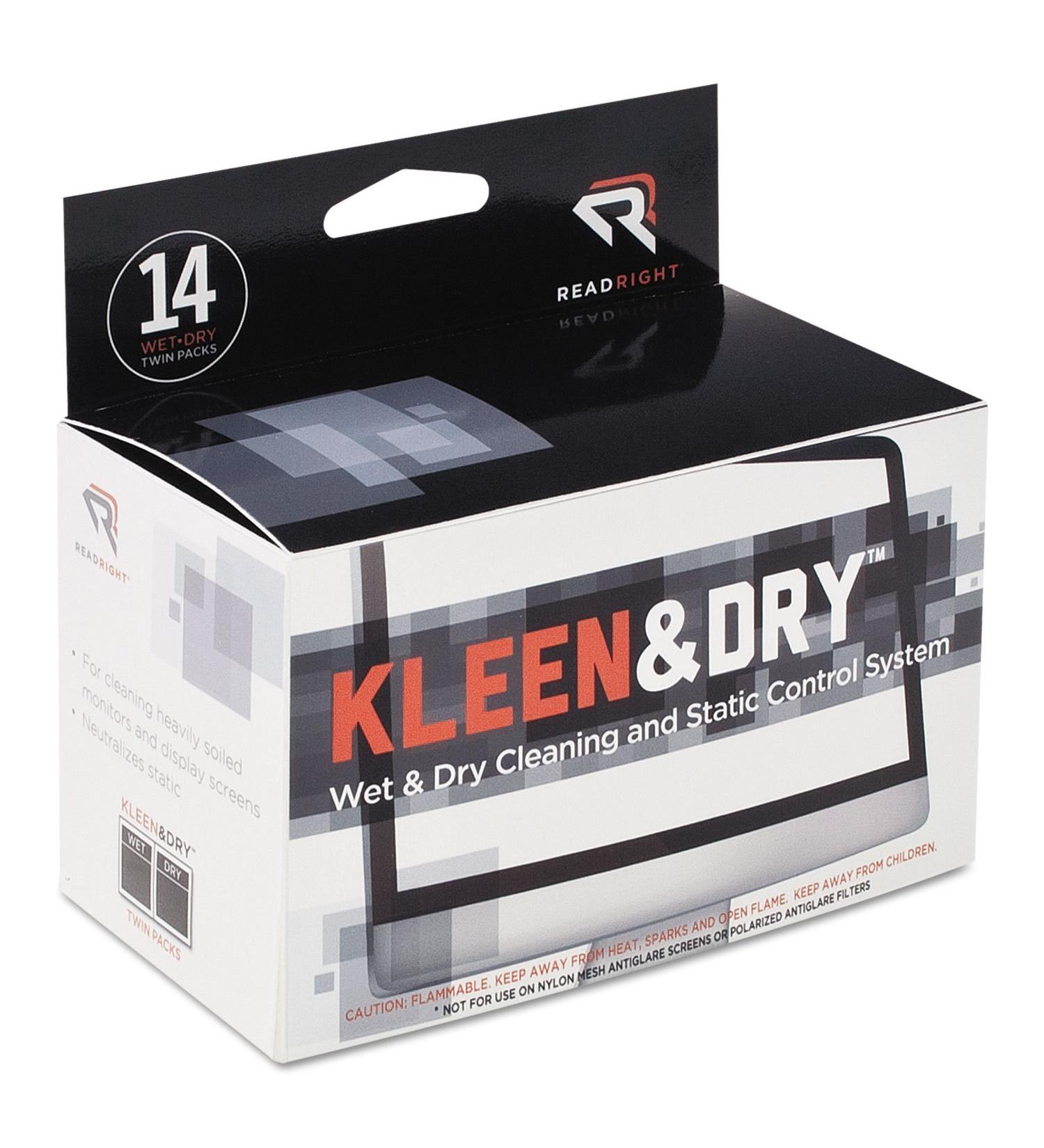 Buy Read Right RR1205 Two Step Screen Kleen Wet & Dry Cleaning Wipes - 5x5 (14/Box) for International Shipping - Best Screen Cleaner - Buy Online on GoSupps.com
