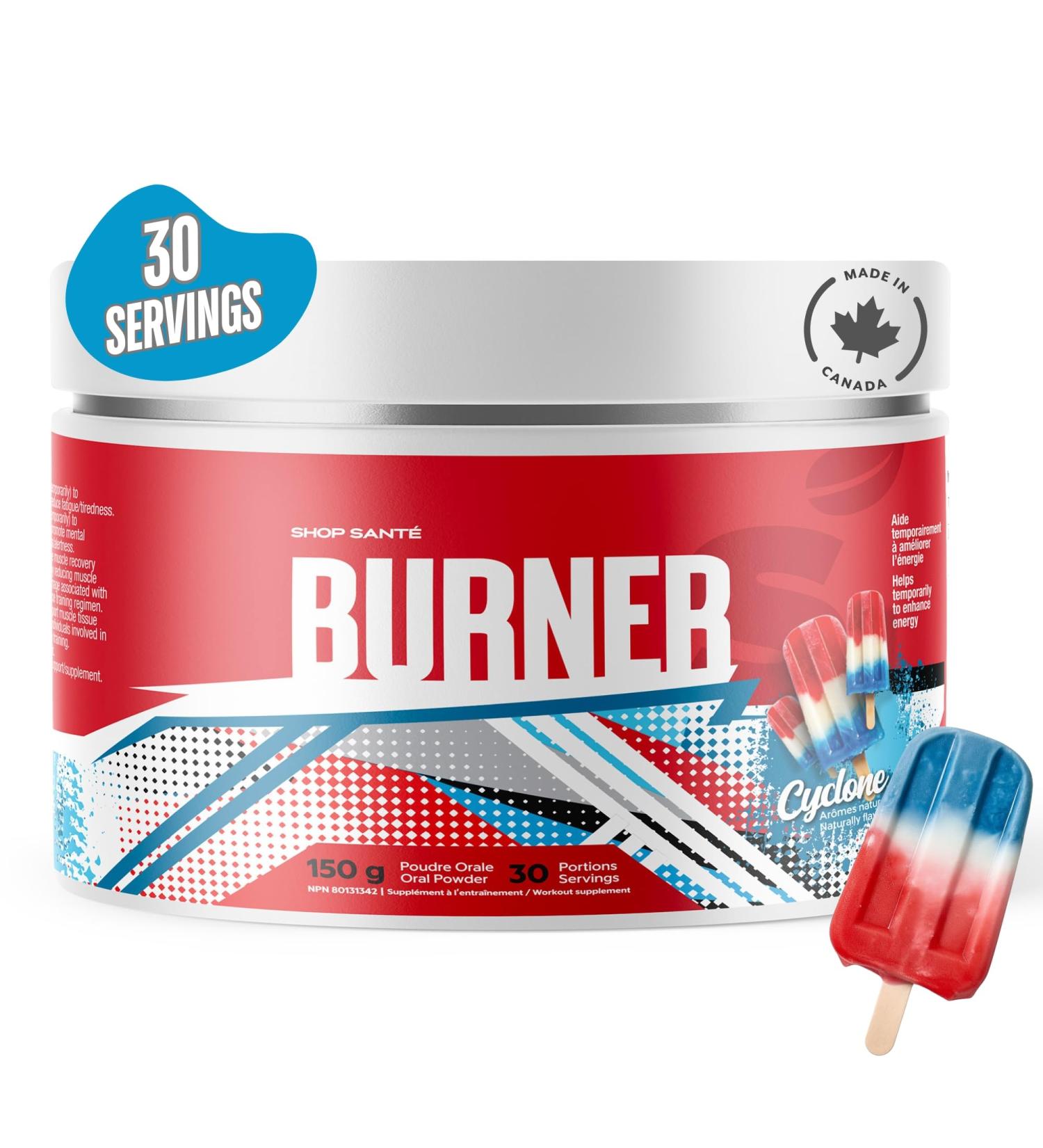 Shop Sante Burner | Fat Burner Energy Booster Garcinia Cambogia & L-Carnitine | Sugar-Free Enhances Metabolism & Suppresses Appetite Cyclone 150gr 30 Servings - Buy Online on GoSupps.com