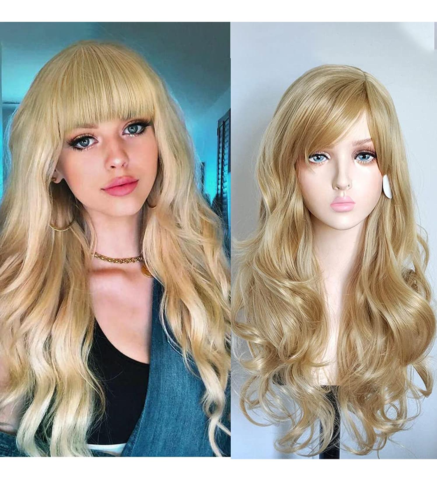 YEESHEDO 22 Blonde Wavy Curly Pastel Hair Wig for Women - Costume Cosplay Party Wig - Buy Online on GoSupps.com