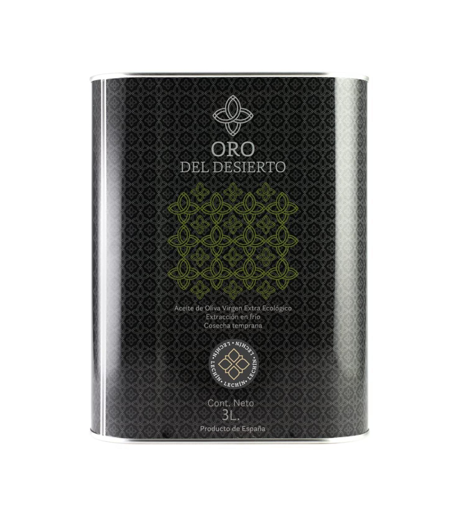ORO DEL DESIERTO - Spanish Extra Virgin Olive Oil (Lech n Variety) - Tin (3 Litres)