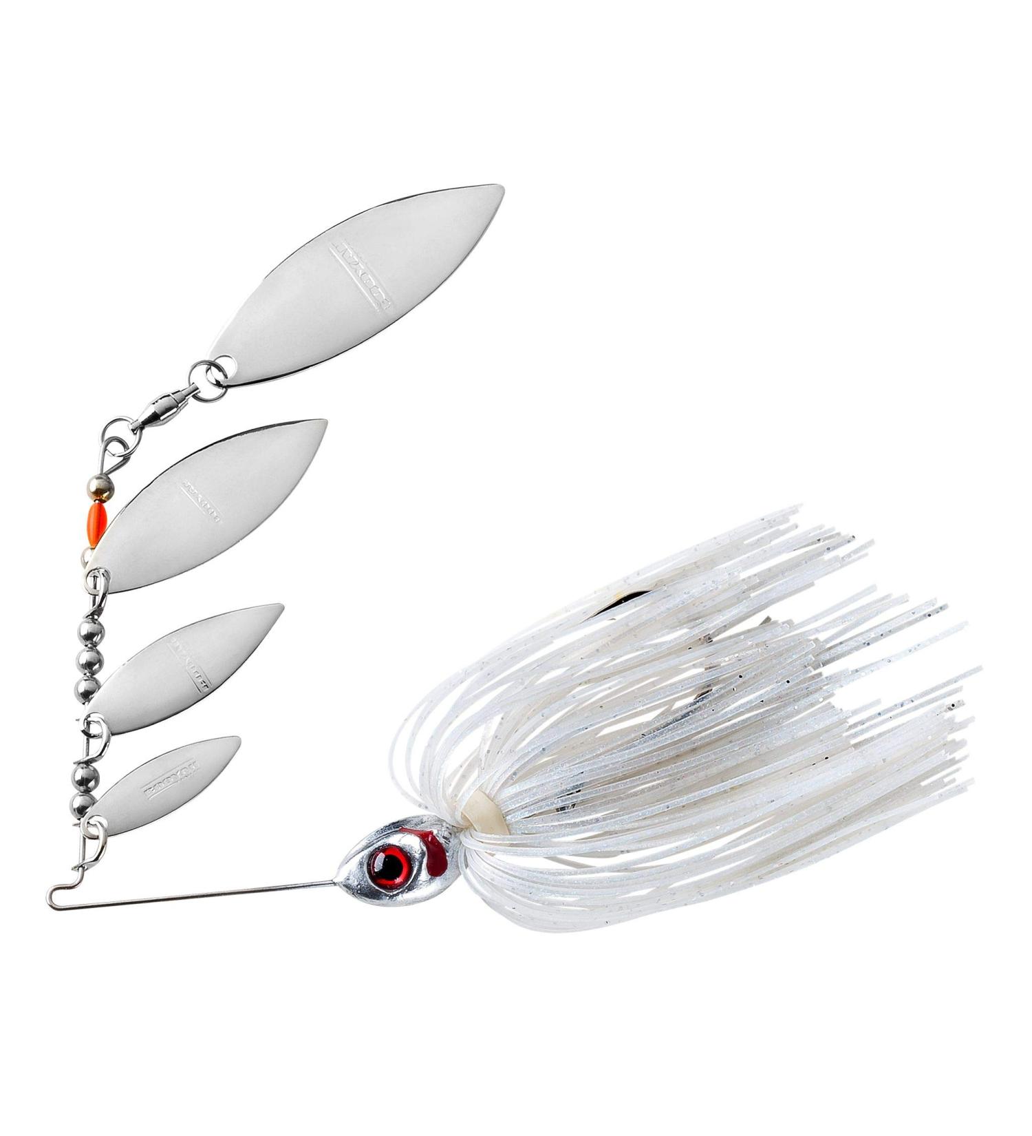 Booyah Shad Blade-Bait Fishing Lure, Pearl Shiner, Mini Shad (3/16 oz) Super Shad (3/8 Oz) Chartreuse Pearl Shiner
