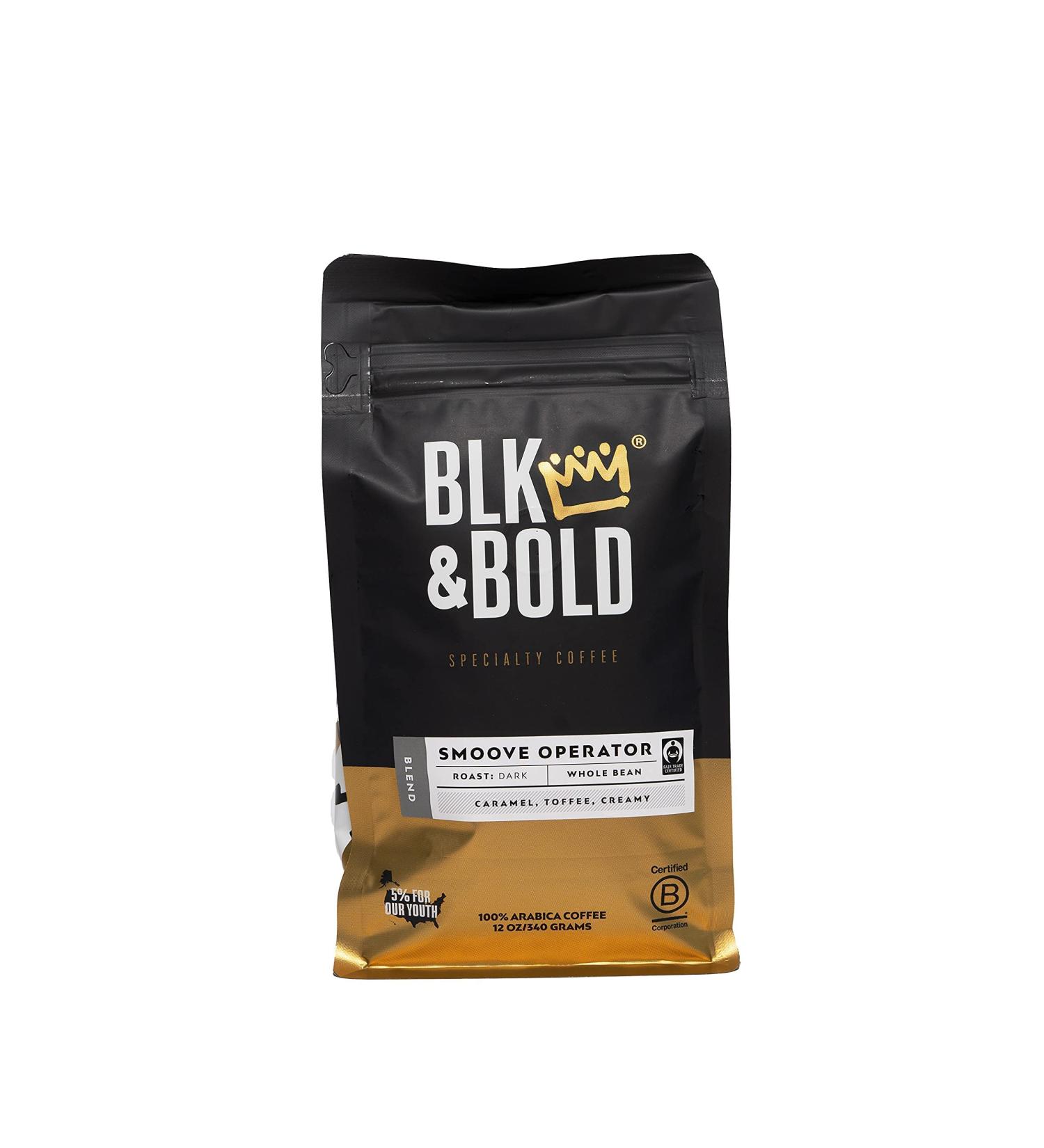 BLK & Bold Smooth Operator Medium Roast Coffee - 12 oz Whole Beans - Buy Online on GoSupps.com