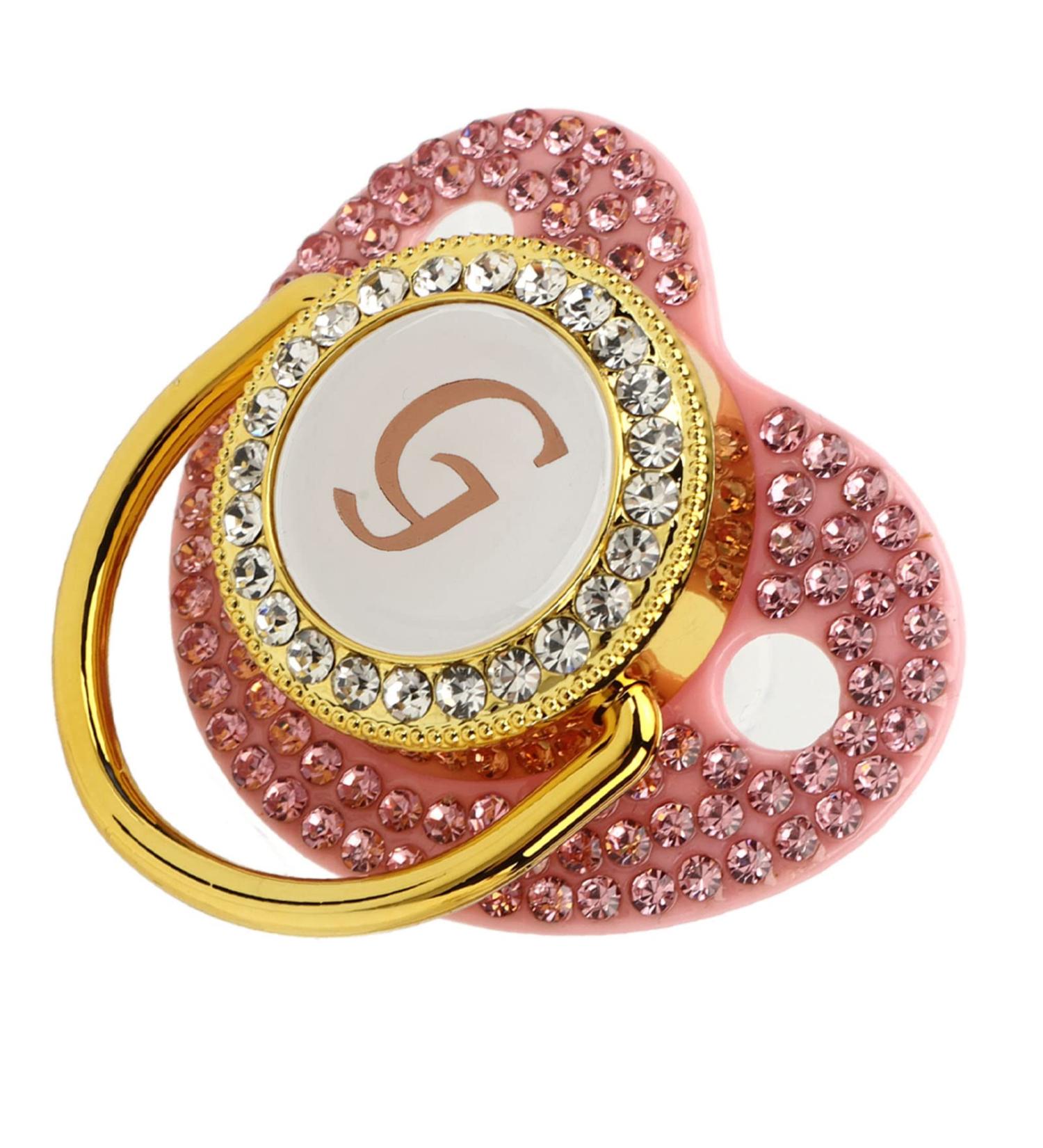 Golden Baby Pacifier - Durable Ergonomic Curved Design Lightweight & Perfect for Home (Letter G) - International Shipping Available - Buy Online on GoSupps.com