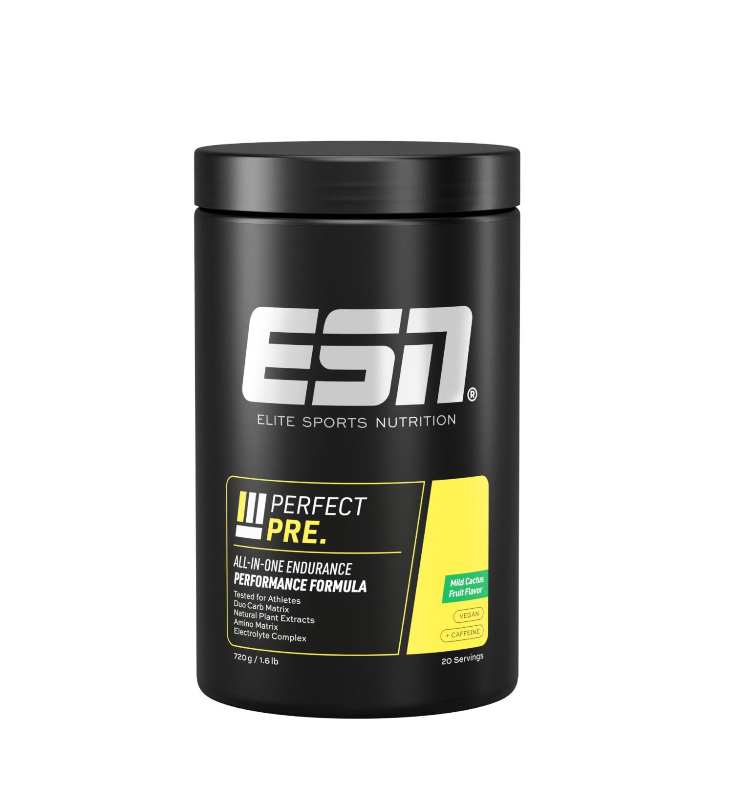 ESN Perfect Pre 720g - All-in-One Endurance Supplement with Carbs Plant Extracts Vitamins & Caffeine | 20 Portions - Buy Online on GoSupps.com