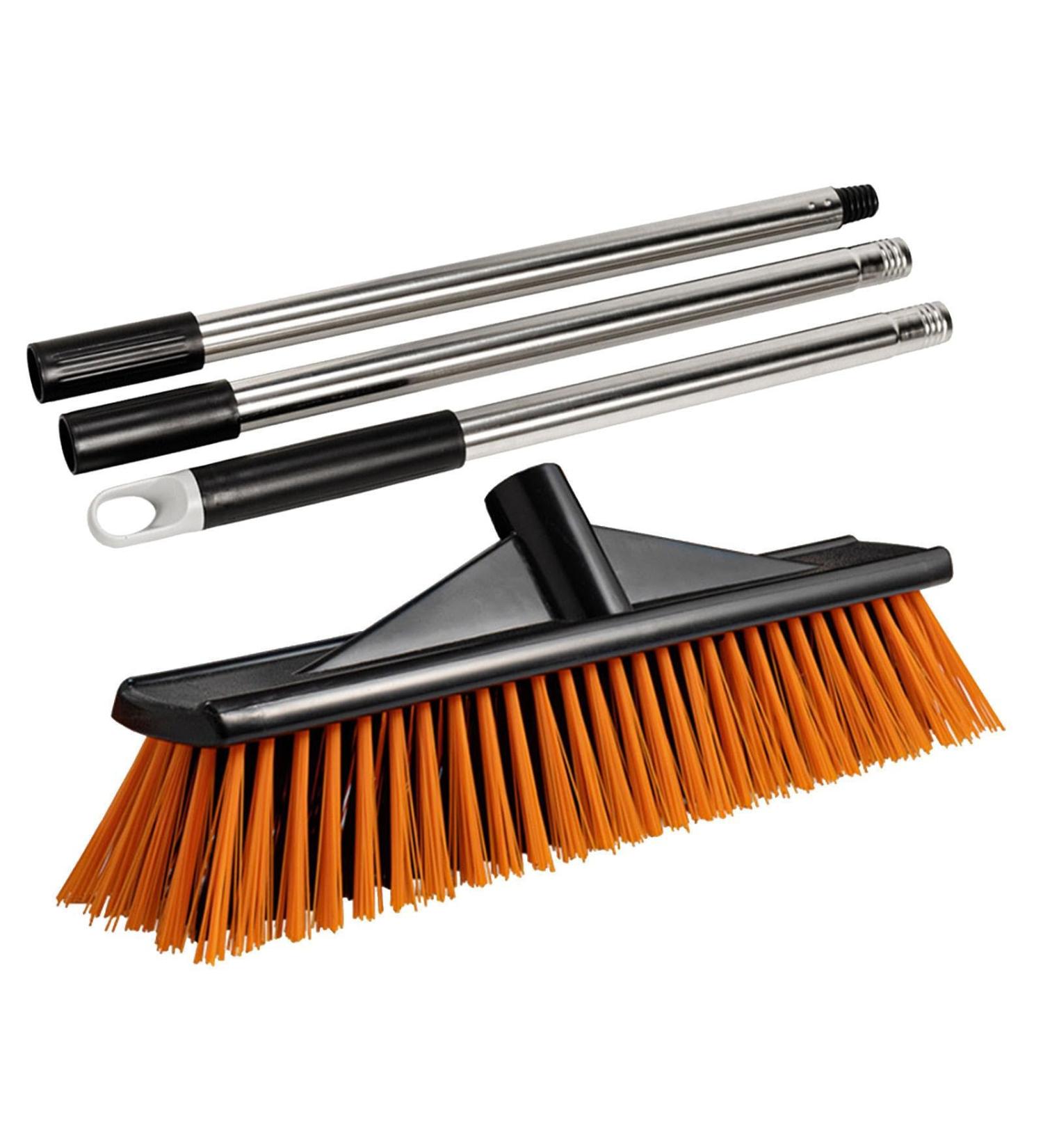 Hard Small Grout Brush Portable Scrubber for Floor Scrubbing | Outdoor Sweeping Brush for Portable Outdoor Sweeping Floor Scrub Brush Grout Brush for Garages Decks Pochy 40cm - Buy Online on GoSupps.com