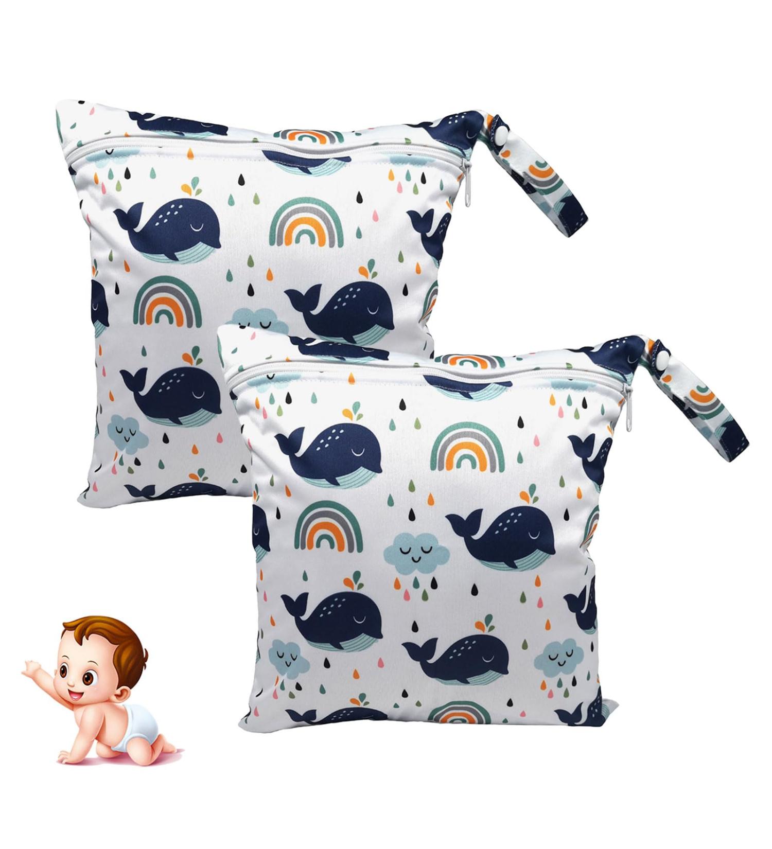 XQMMGO 2-Piece Wetbag Set - Ideal Kindergarten & Diaper Bag with Nested Pockets for Cloth Diapers & Organizers - Buy Online on GoSupps.com