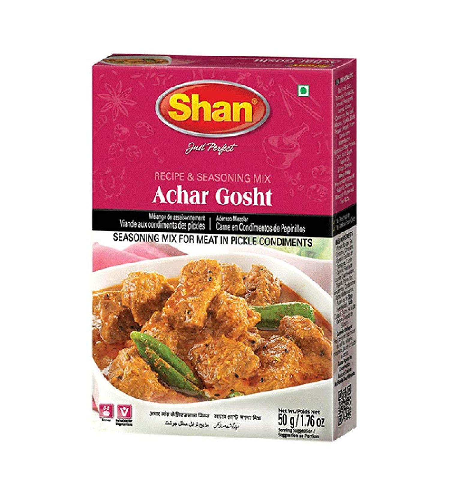 Shan Achar Gosht Curry Mix 50G - Buy Online on GoSupps.com