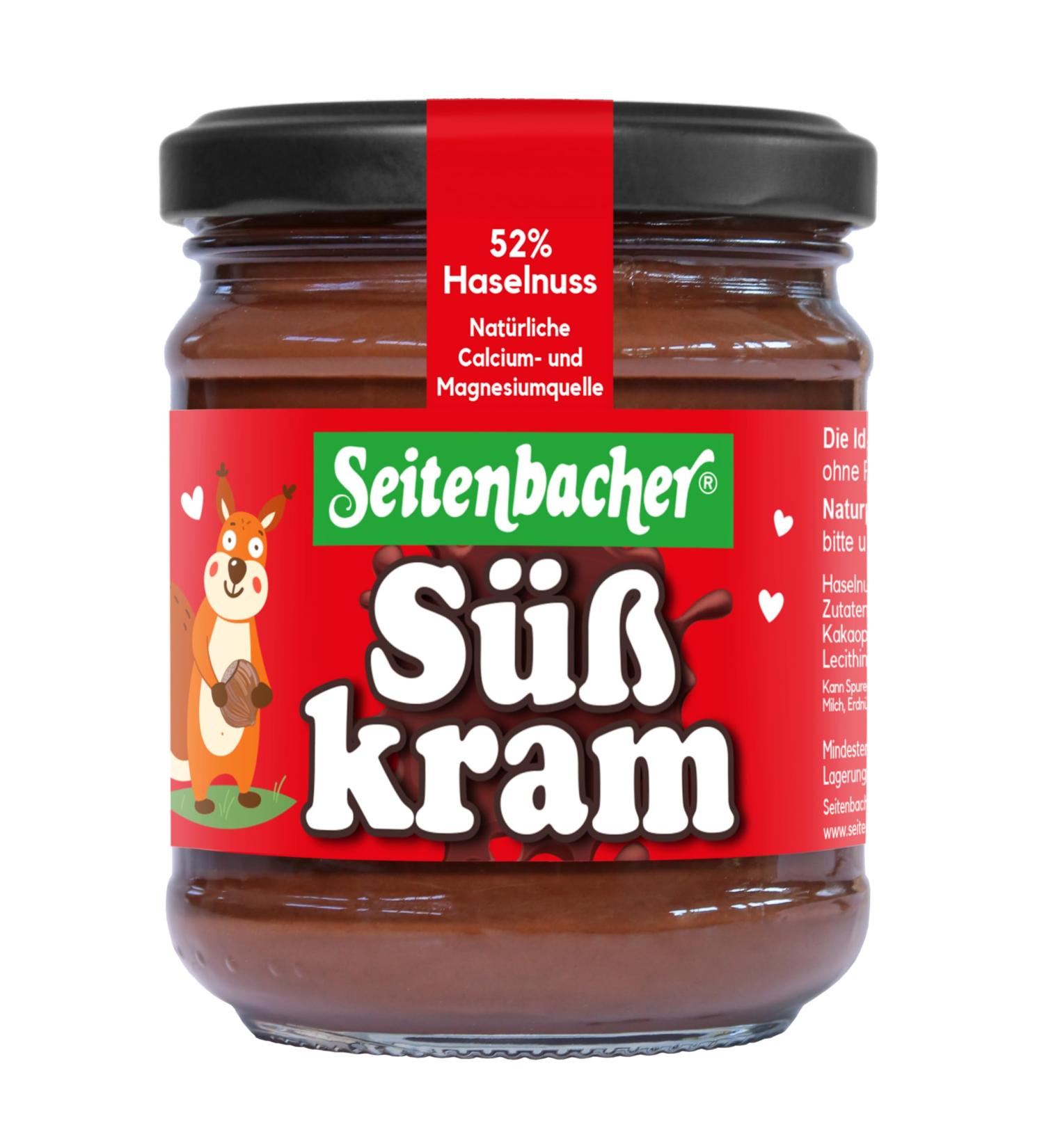 Seitenbacher I S Ãkram | Chocolate Hazelnut Spread | 52% Hazelnuts I Without Palm Oil I Vegan I Pack of 6 6 x 200 g - Buy Online on GoSupps.com