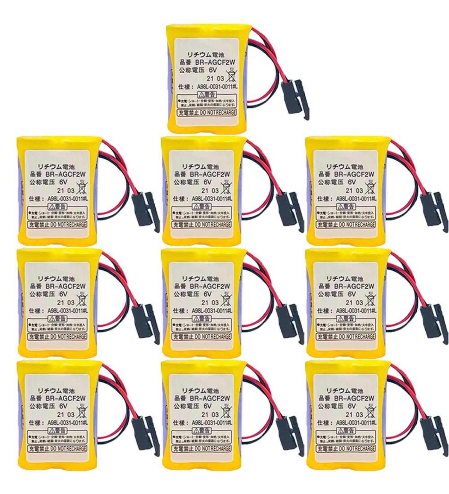 Buy (10-Pack) 6V BR-AGCF2W 2200mAh PLC Replacement Battery for FANUC - Compatible A98L-0031-0011 - International Shipping Available - Buy Online on GoSupps.com
