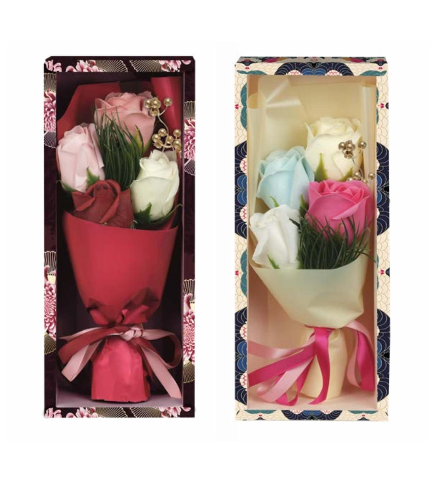  Emanuela Biffoli Emanuela Biffoli - Bouquet of Soap Flowers with 4 Roses Water Lily and Green Tea/Lotus Flowers and Matcha Tea 1 box 30g  - Buy Online on GoSupps.com