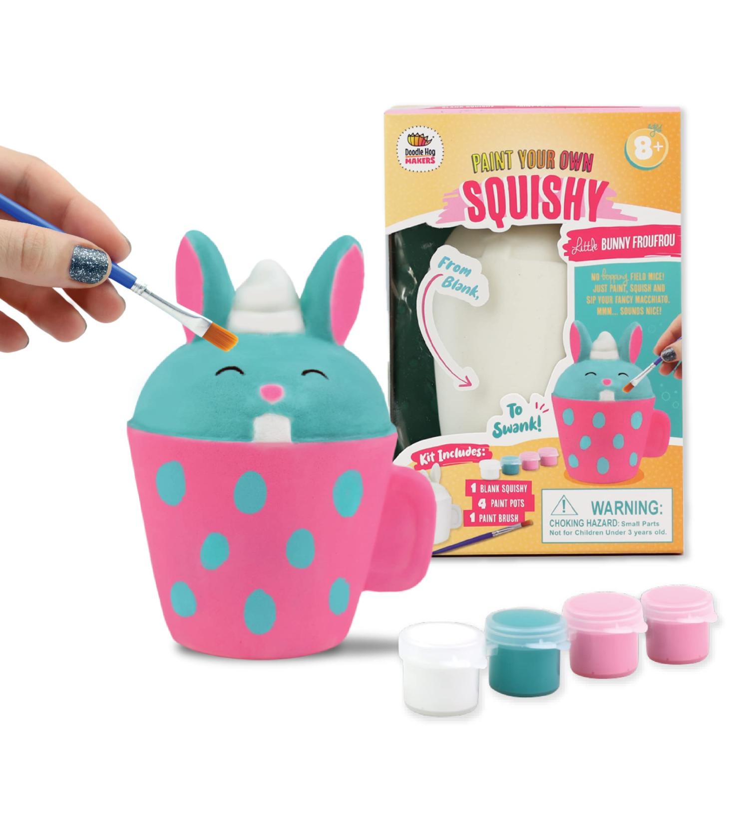 Doodle Hog Bunny Paint Your Own Squishies Kit - Arts & Crafts Gift for Kids - Easter Basket Stuffer - Buy Online on GoSupps.com