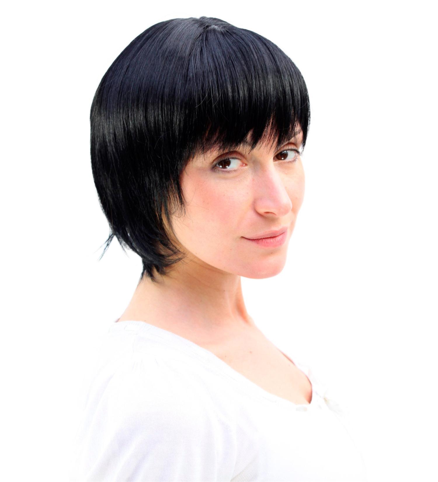 WIG ME UP 1003-1 Short Black Straight Frayed Bob Wig | Best International Shipping - Buy Online on GoSupps.com