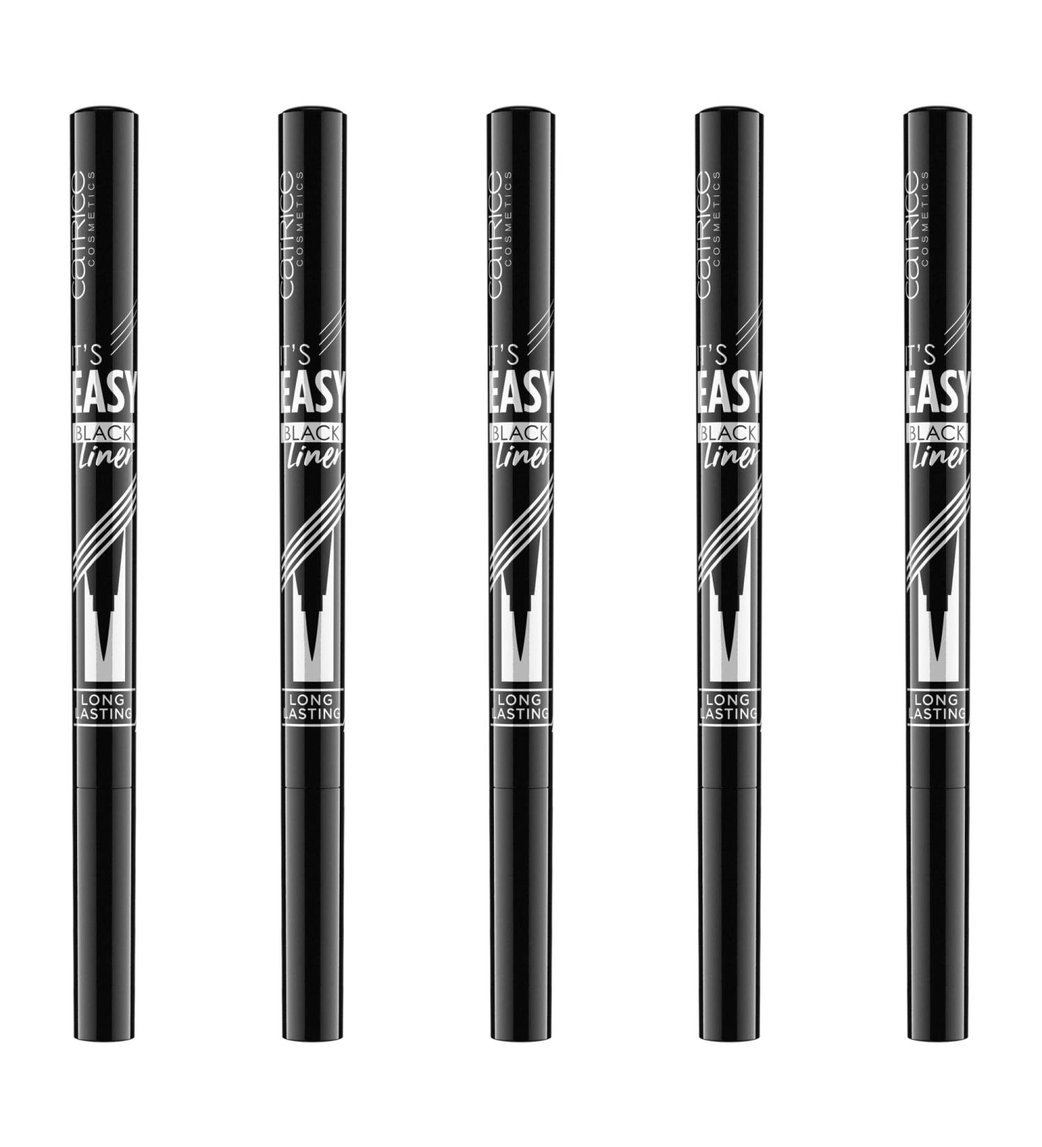  Catrice Catrice It's Easy Black Liner Eyeliner N 010 Blackest Black Liner Liner Black Defining Long-lasting Shiny Vegan Fragrance-free Alcohol-free Pack of 5 (5 x 1 ml) - Buy Online on GoSupps.com