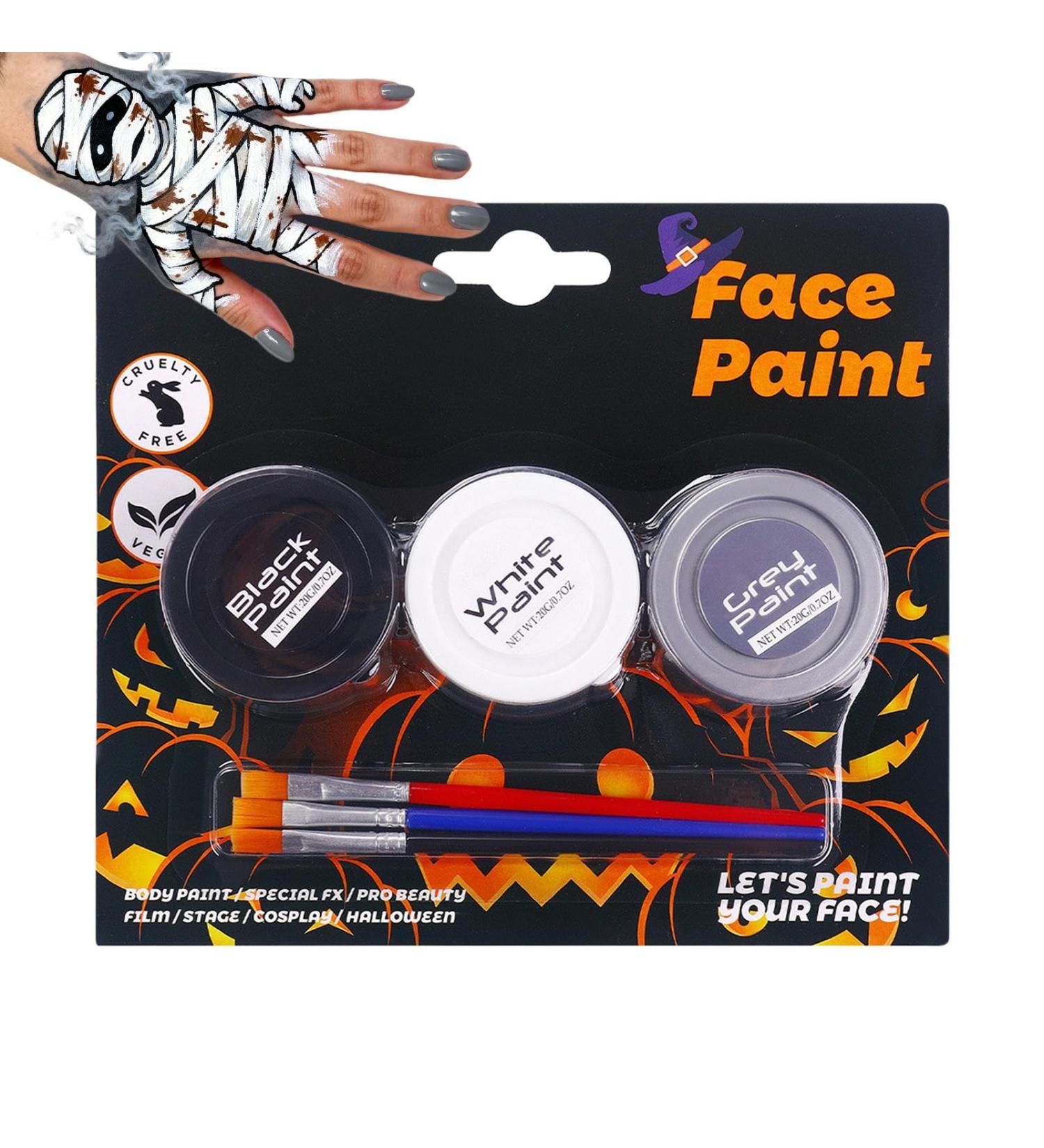  Rrlihjgu Body Paint for Skin | Washable Makeup Cream 3-Color Face and Body Paint - For Cosplay Gothic Parties Adults and Women - Buy Online on GoSupps.com