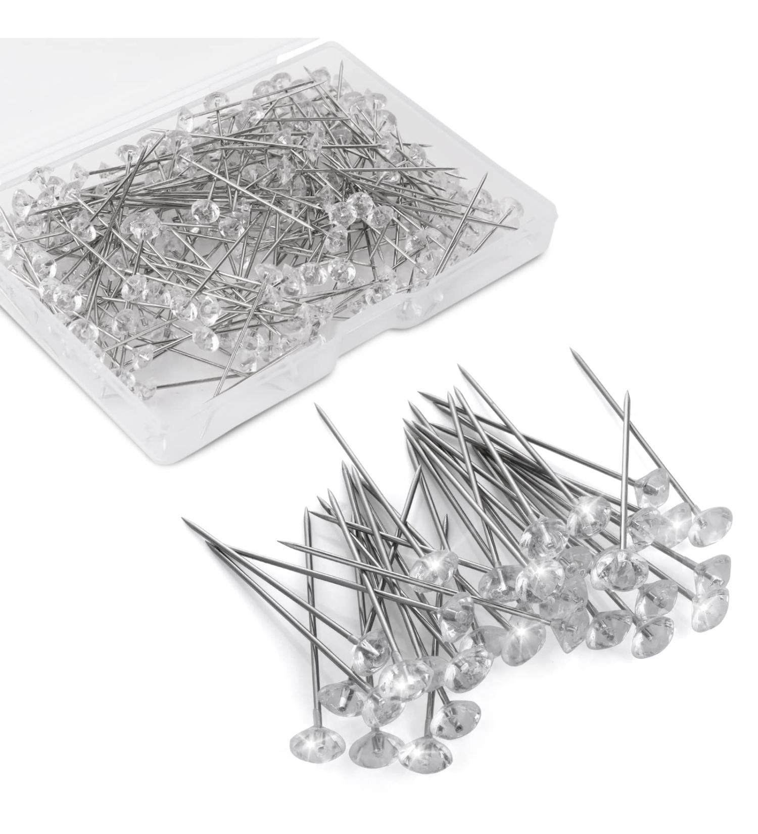 200 Pieces 1.5 Inch Crystal Diamond Head Pins for Corsages and Wedding Decorations - Buy Online on GoSupps.com