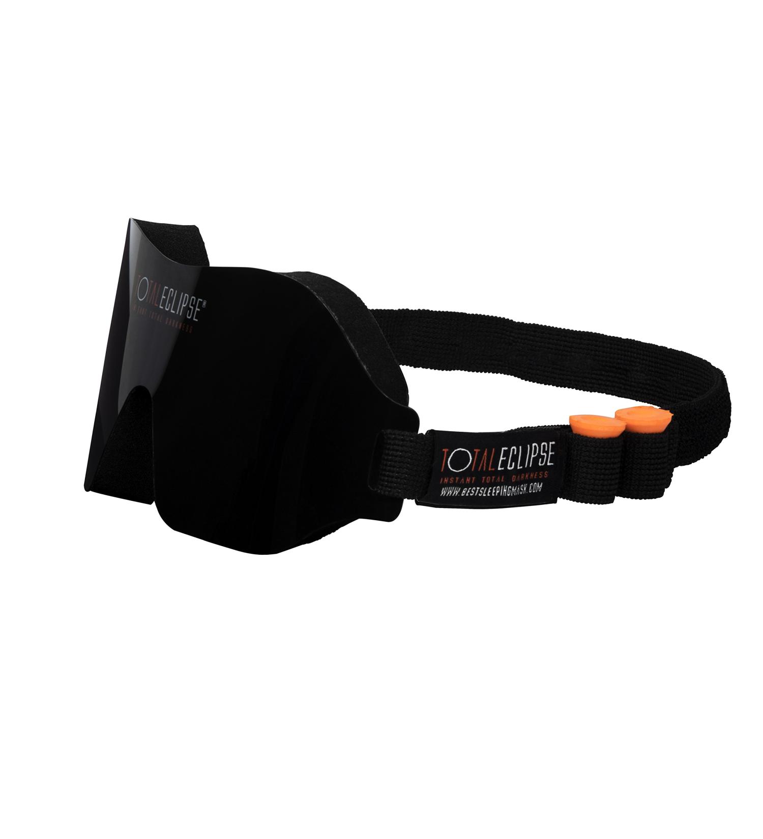 Total Eclipse Sleep Mask - Instant Darkness with Adjustable Strap and Free Earplugs - Buy Online on GoSupps.com