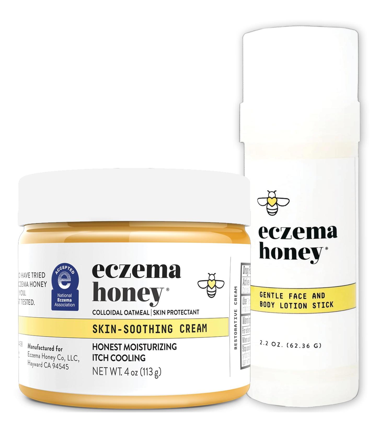 ECZEMA HONEY Original Skin-Soothing Cream & Face & Body Lotion Stick - Bundle for Sensitive & Dry Skin - Cruelty Free - Buy Online on GoSupps.com