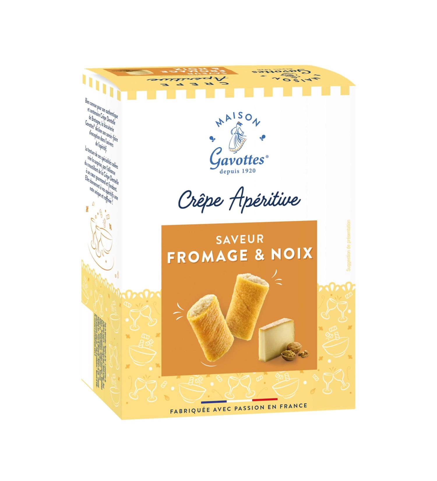 Maison Gavottes Petites cr pes farcies au comt - Remplissage aux noix - Millcr pes - 110 g quantit : 6 pi ces