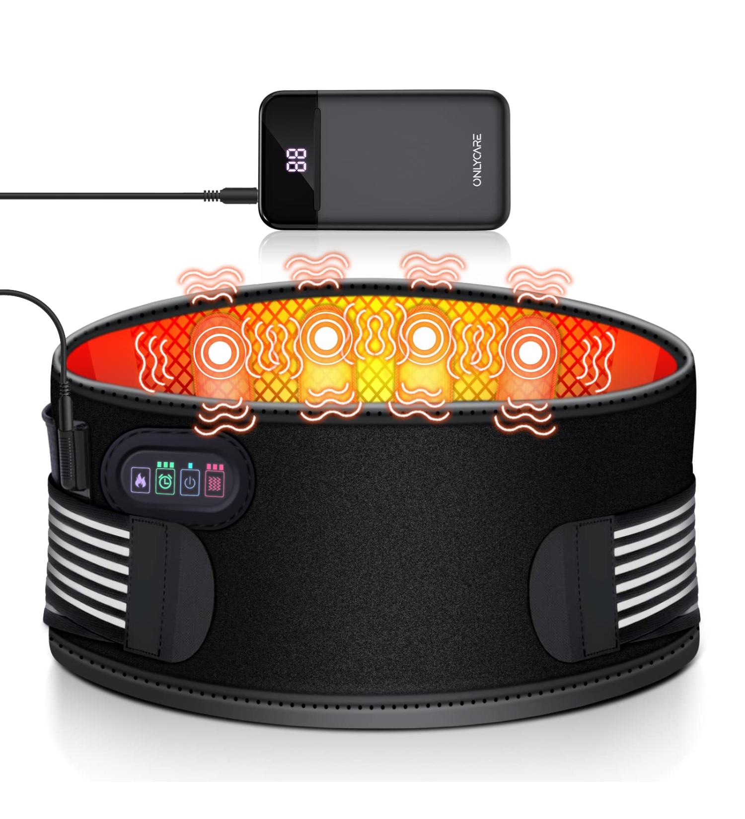 Cordless Heating Pad for Back Pain Relief - FSA/ HSA Approved, Portable Lower Back Massager & Waist Belt - Ideal Gift for Men, Women, and Family - Buy Online on GoSupps.com