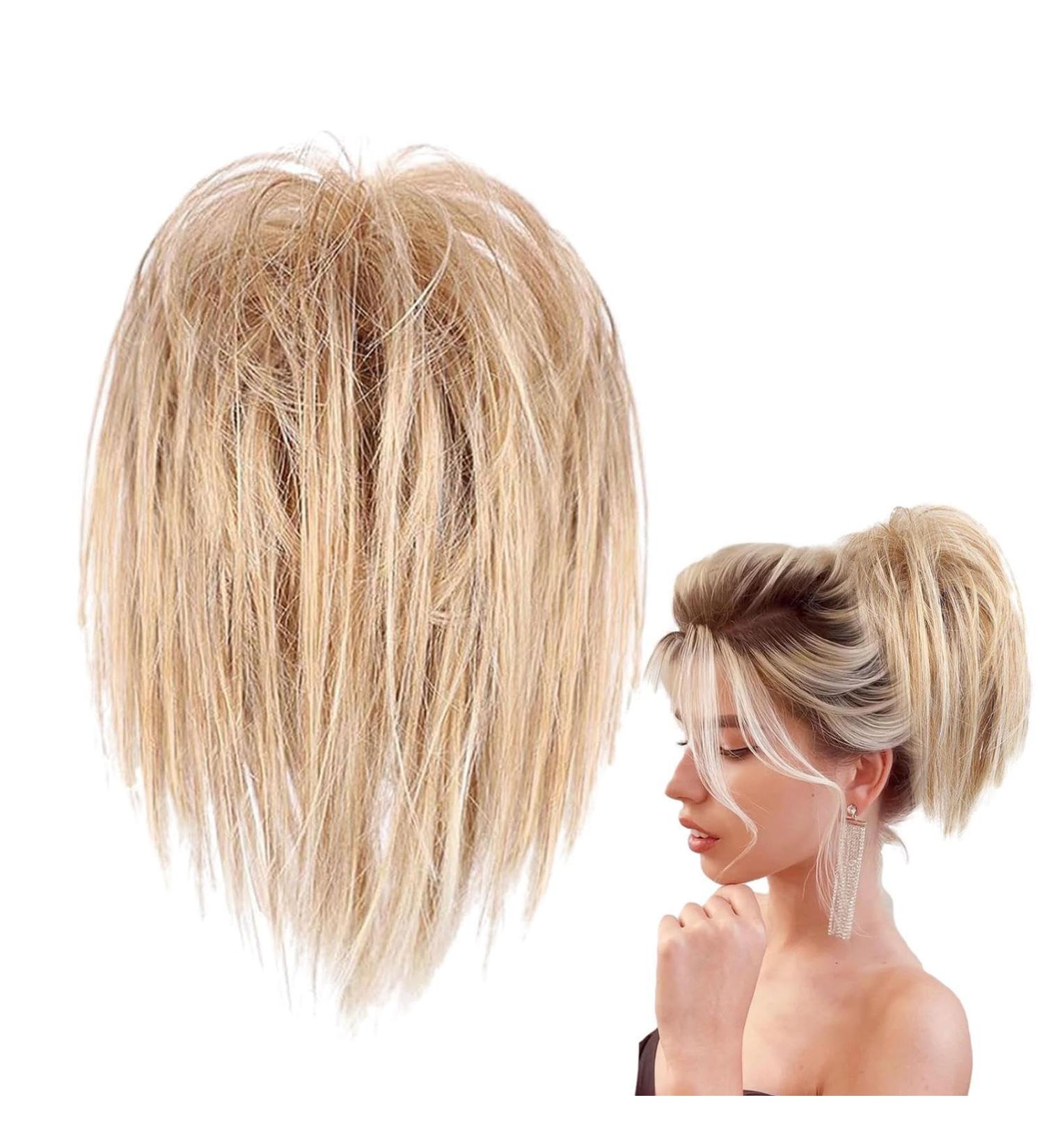 Messy Bun Hair Clip | Claw Clip Messy Bun Hair Piece | Messy Ponytail Clip Extends Hair | Fake Ponytail Claw Clip on Hair Pieces for Women Chignon Hair Bun Extensions - Buy Online on GoSupps.com