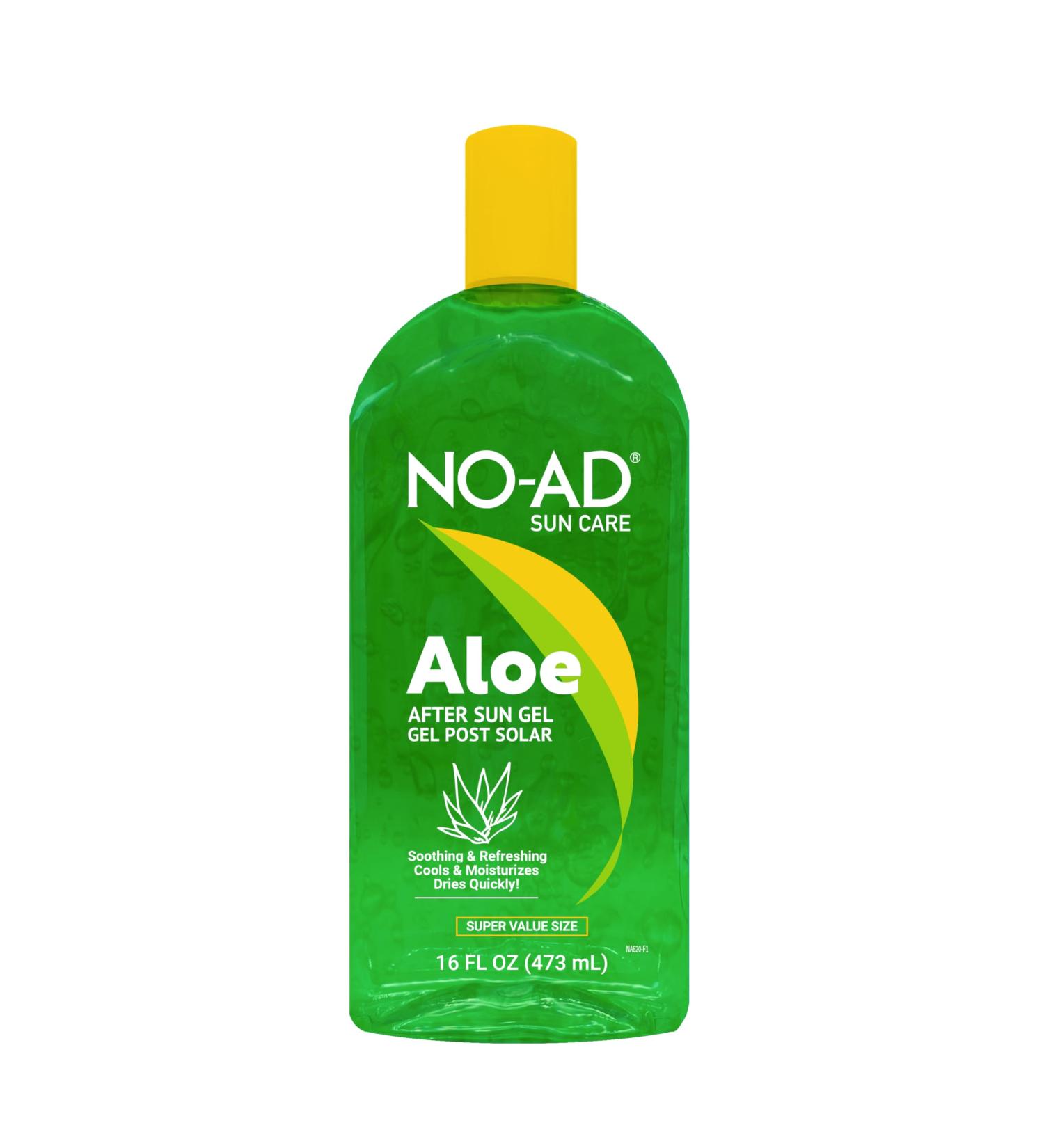 NO-AD Aloe After Sun Gel 16oz | Suitable for All Skin Types | Sunburn Relief | Nourishing and Hydrating |