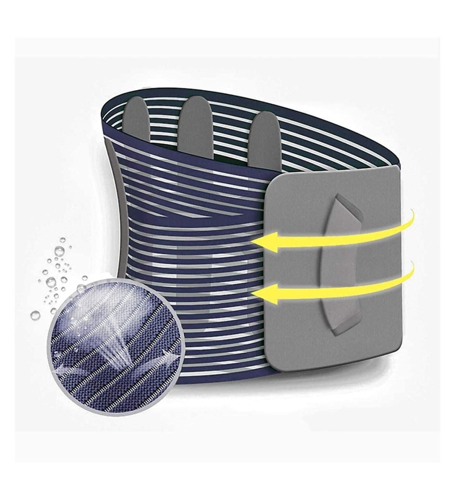 Samnuerly X-Large Lumbar Support Belt | Adjustable Compression & Breathable Protection | Thermal Lower Back Support with Retaining Straps - Buy Online on GoSupps.com