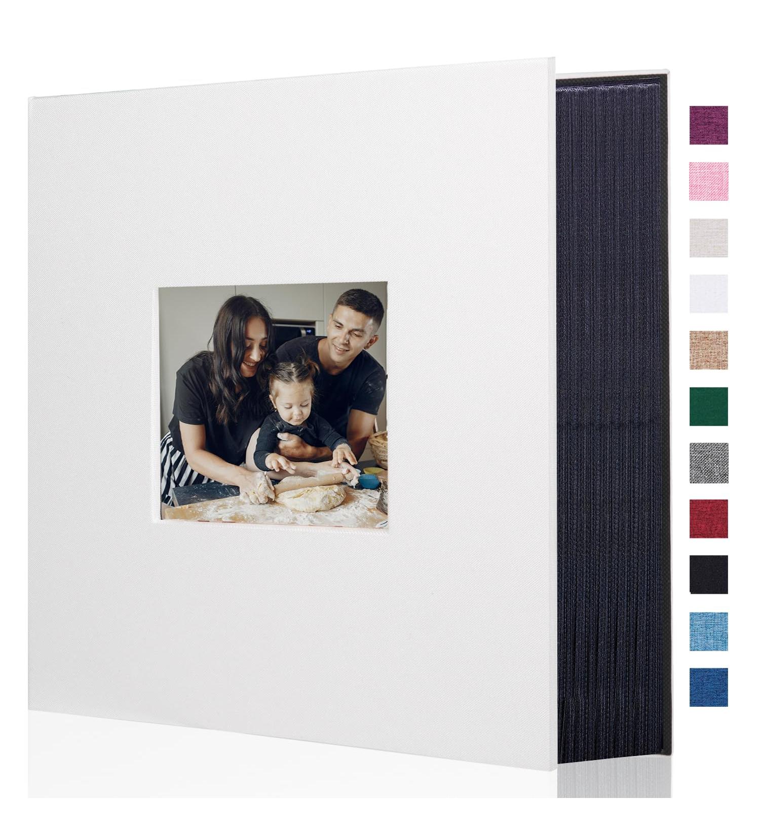 Miaikoe 600 Pockets Slip-in Photo Album for Family Wedding Anniversary - Large Capacity Linen Album Book for 10x15cm Photos - White - Buy Online on GoSupps.com