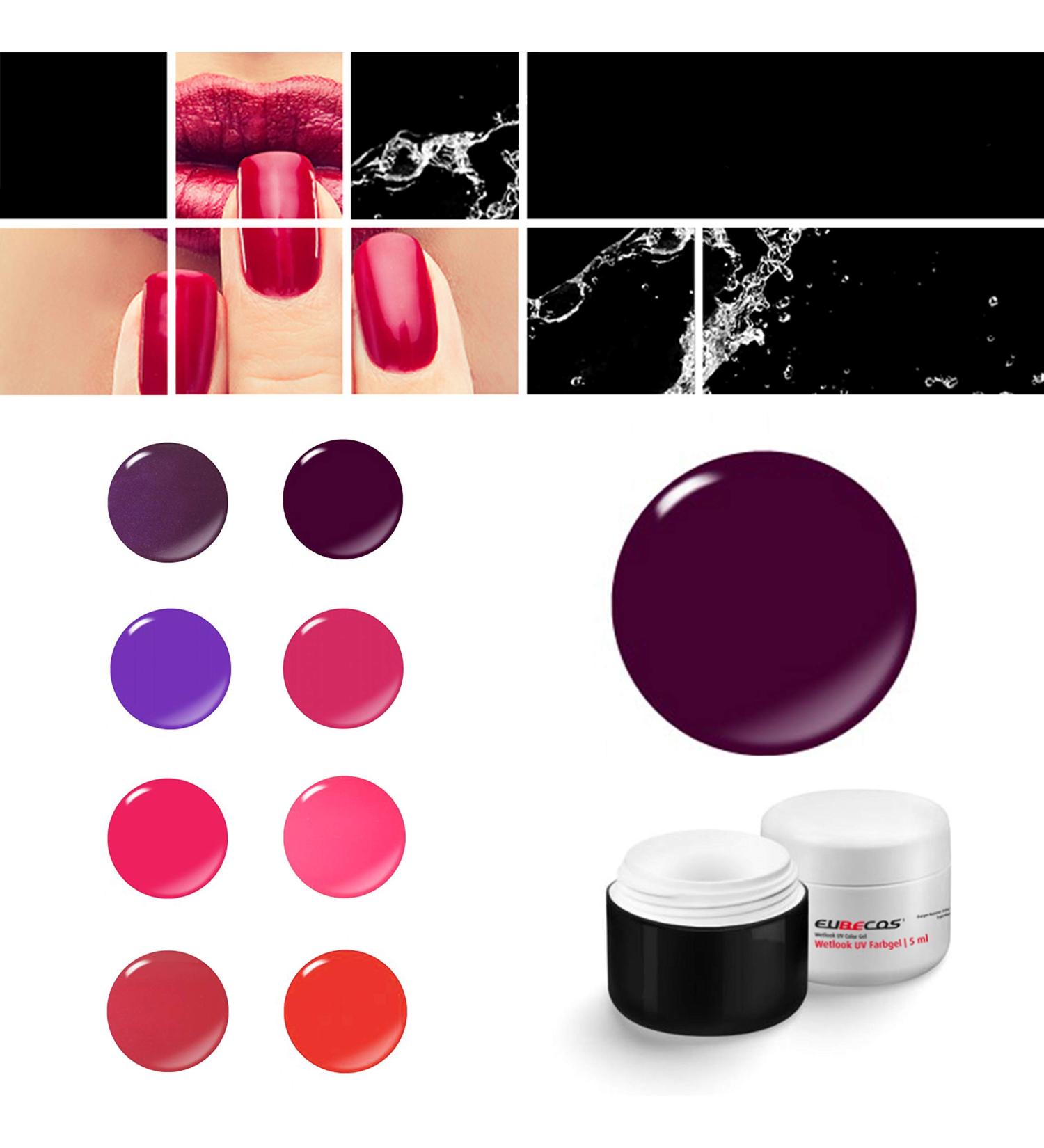 EuBeCos EuBeCos Wetlook WL621 Autumn Plum UV and LED Gel 5 ml No sweat layer Studio quality Made in Germany