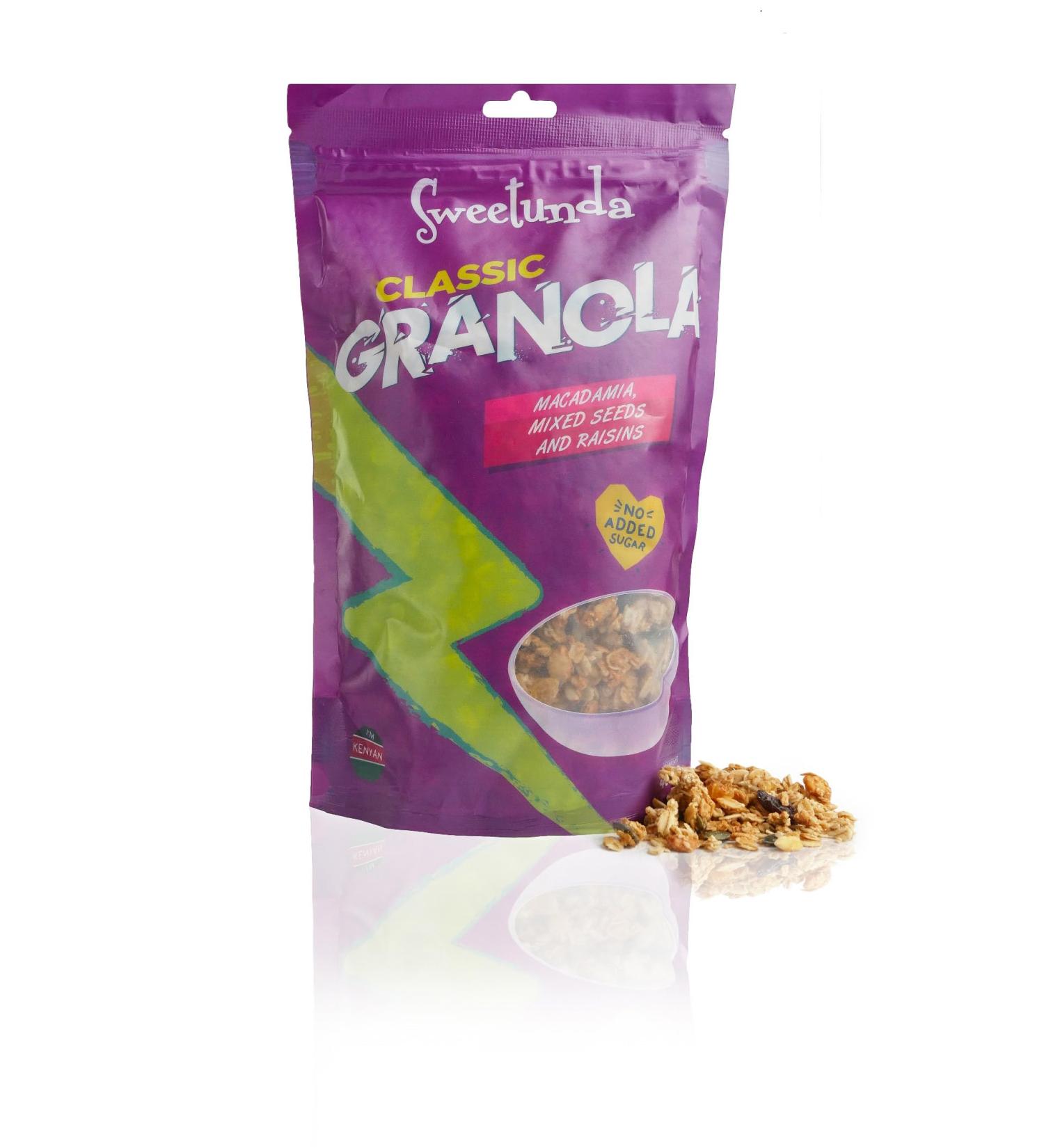 Product of Kenya - Sweetunda Classic Granola Healthy Snack Mixed Seeds and Raisins (Pack of 2)