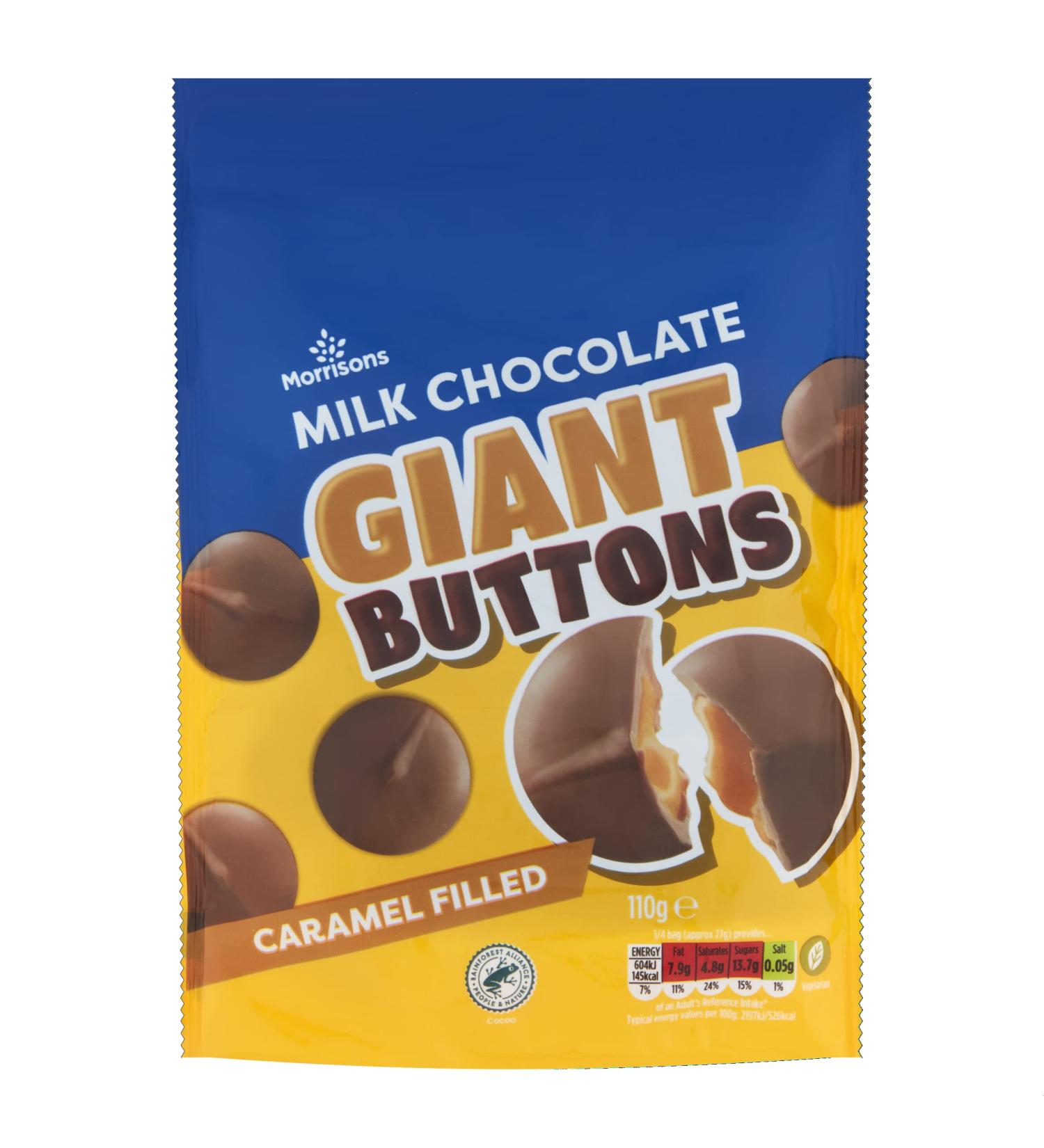 Morrisons Morrisons Giant milk chocolate buds filled with caramel 110g