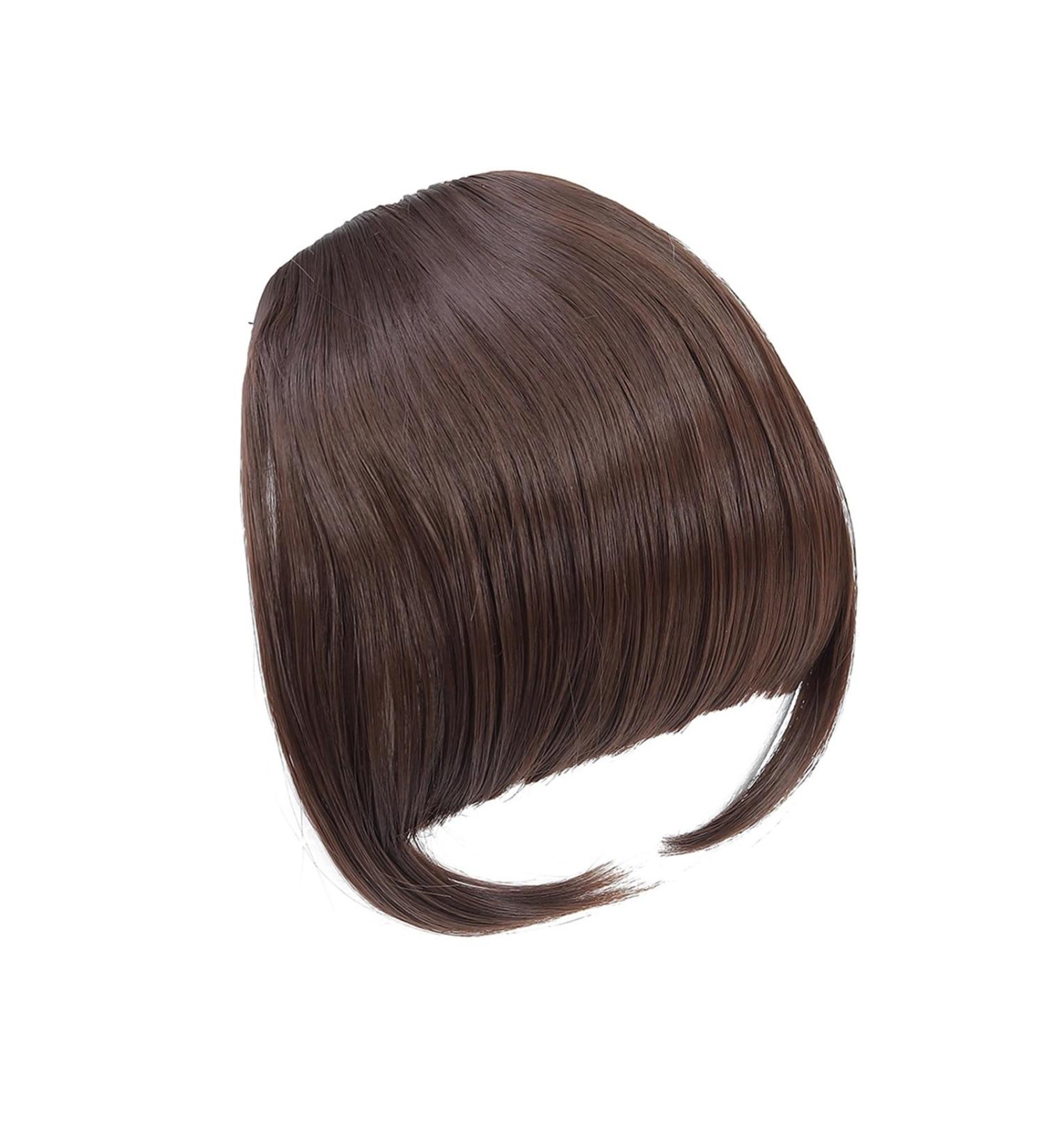 Bangs Bangs Hair Extension Clip in Bangs Synthetic Flat Bang with Temples 6 Inches Front Face Bangs for Women Girls Daily Bangs Hair Clip(M4) 6inches M4 - Buy Online on GoSupps.com