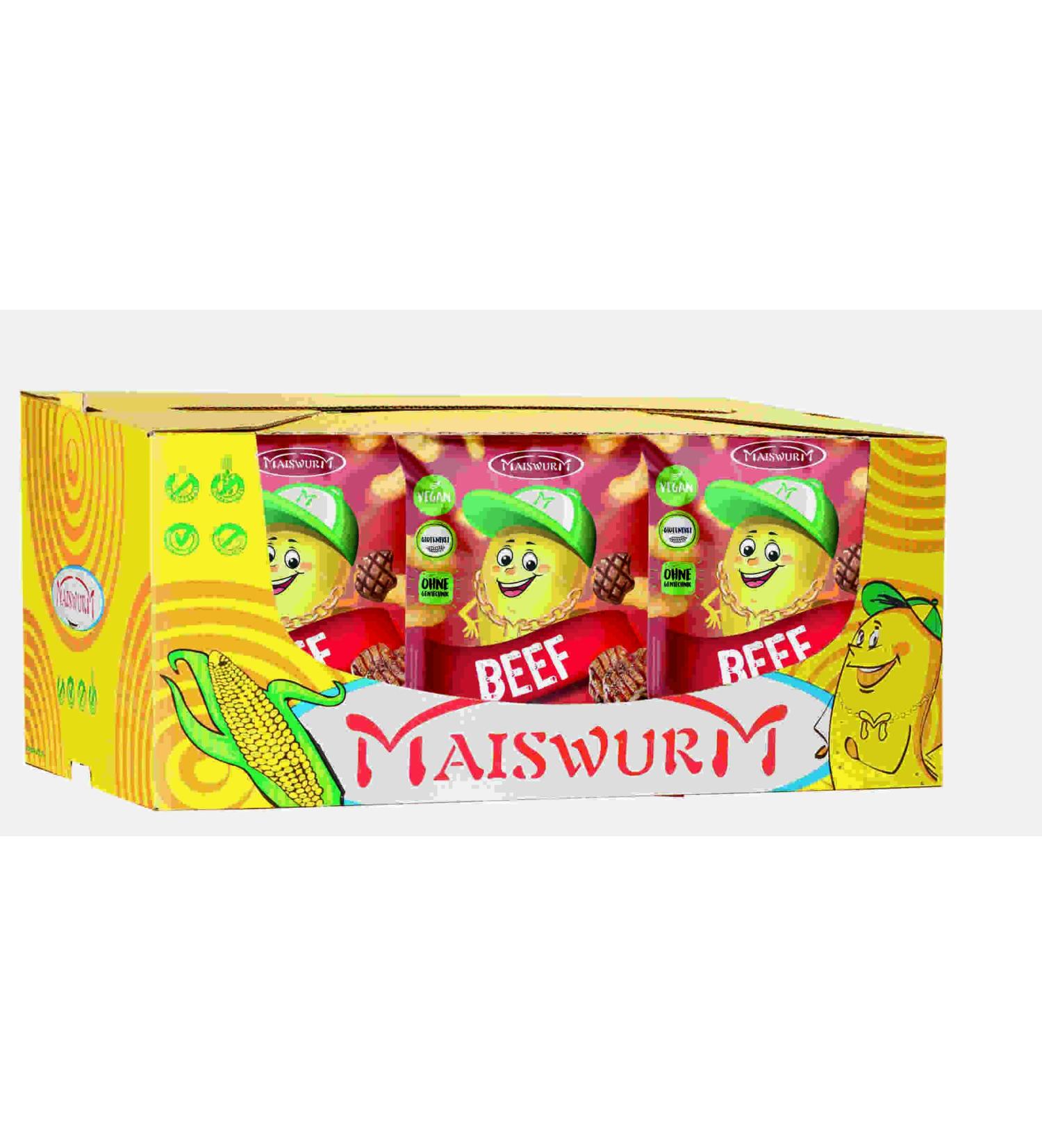 Bulk Cornworms Beef - 18 x 90g Pack | Premium Quality for International Shipping - Buy Online on GoSupps.com