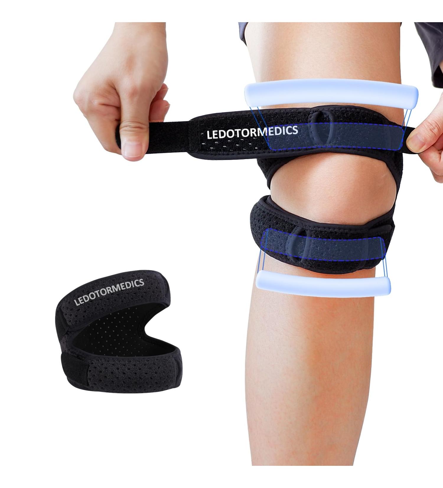 Medical Patella Knee Brace | Plus Size Support Strap for Pain Relief | Tendonitis Meniscus Tear Arthritis | Extra Large for Men & Women - Buy Online on GoSupps.com