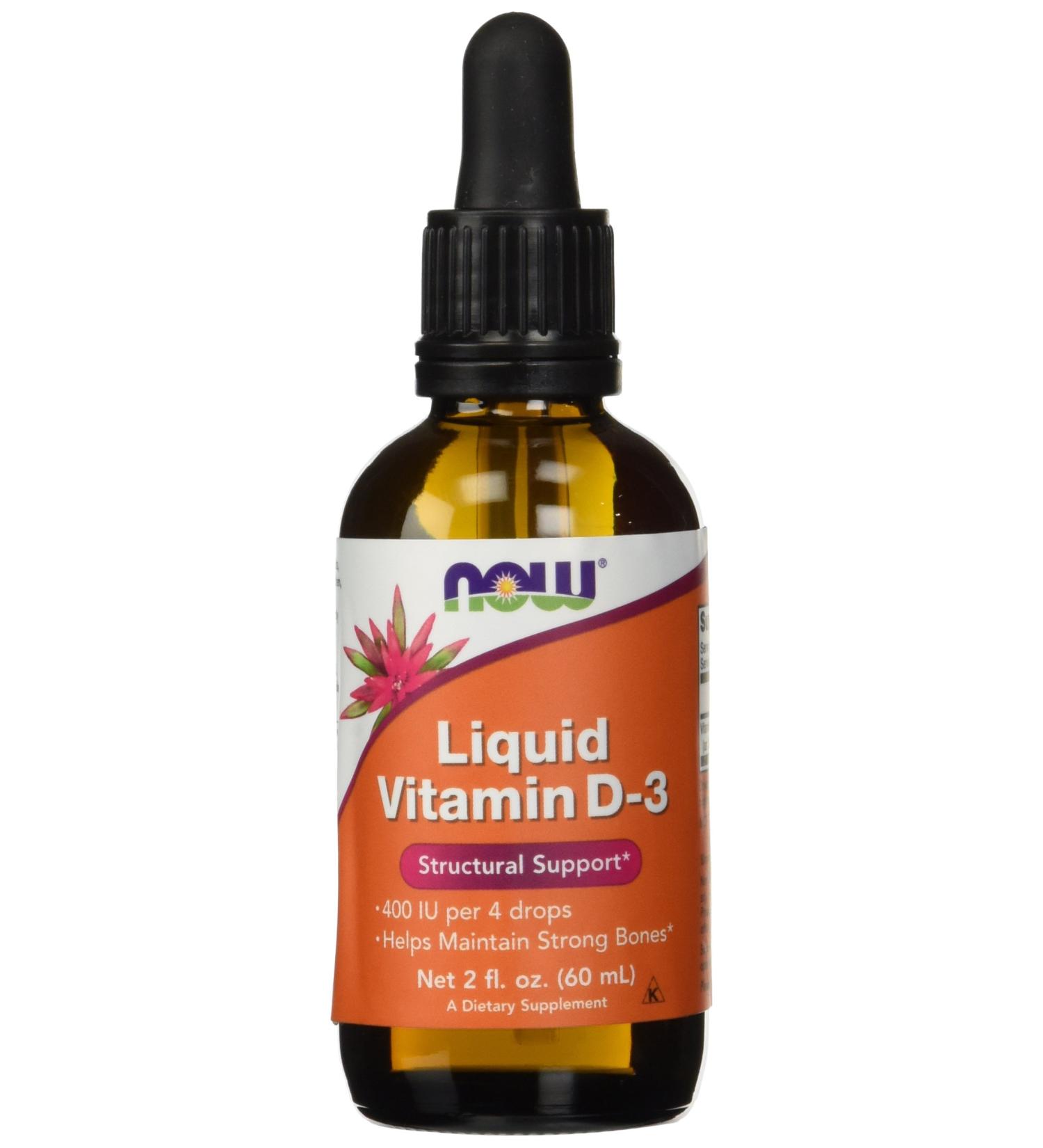 Now Foods Vitamin D3 Liquid 4 fl ounce (Pack of 2) - Buy Online on GoSupps.com